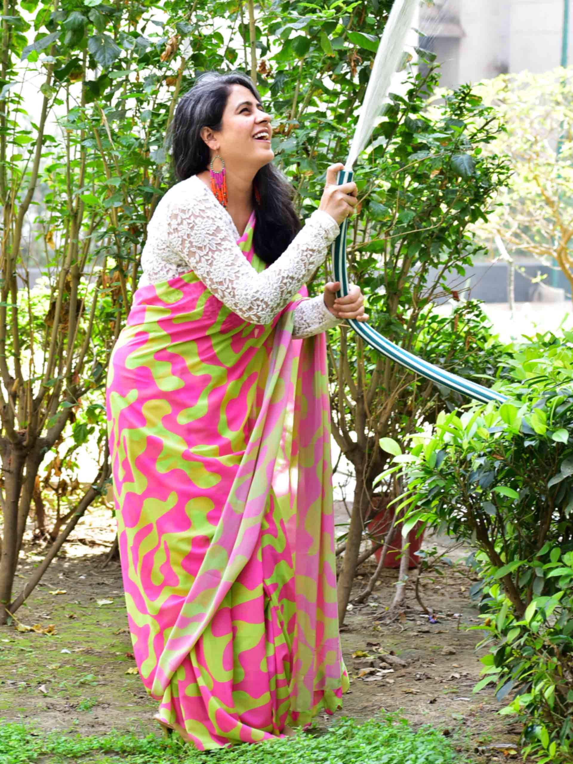 Candy Crush - Georgette saree