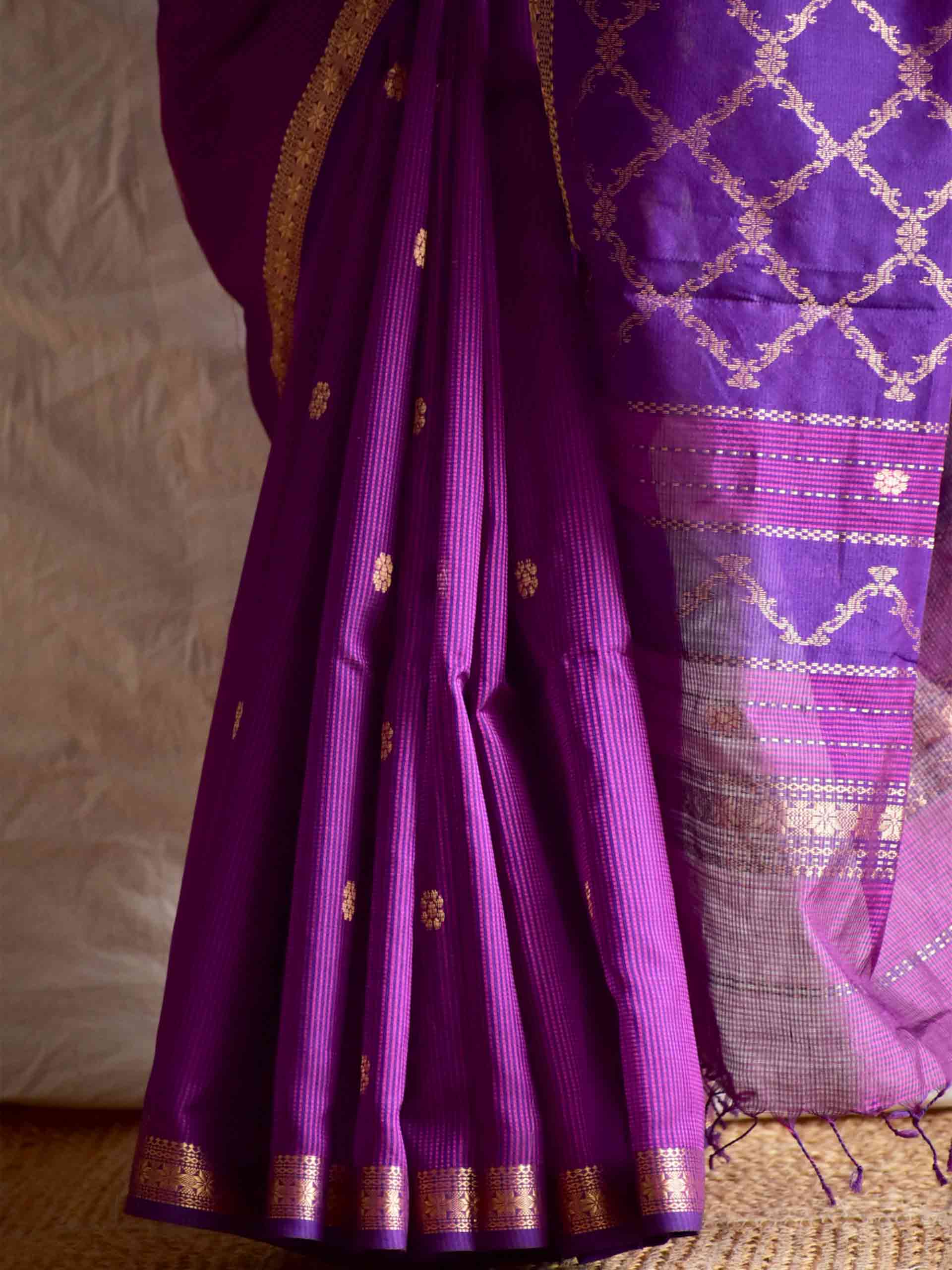 Raahi - Maheshwari Handloom Silk Saree