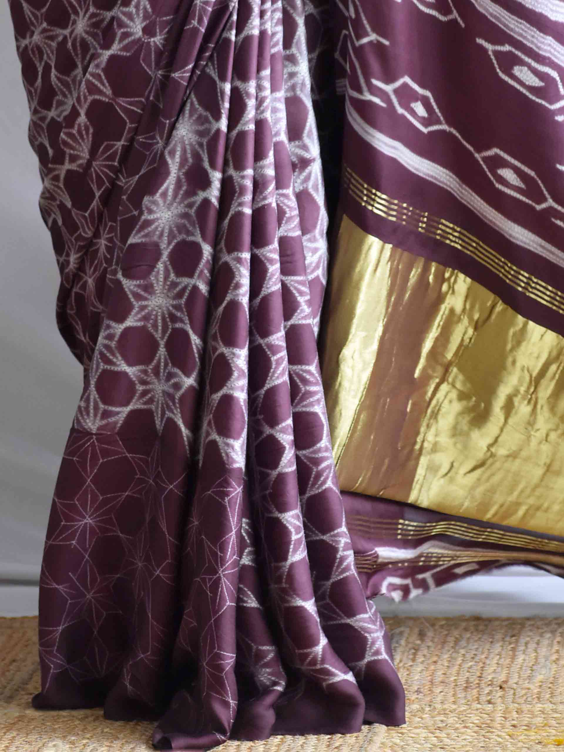 Deep love - Shibori Modal silk saree