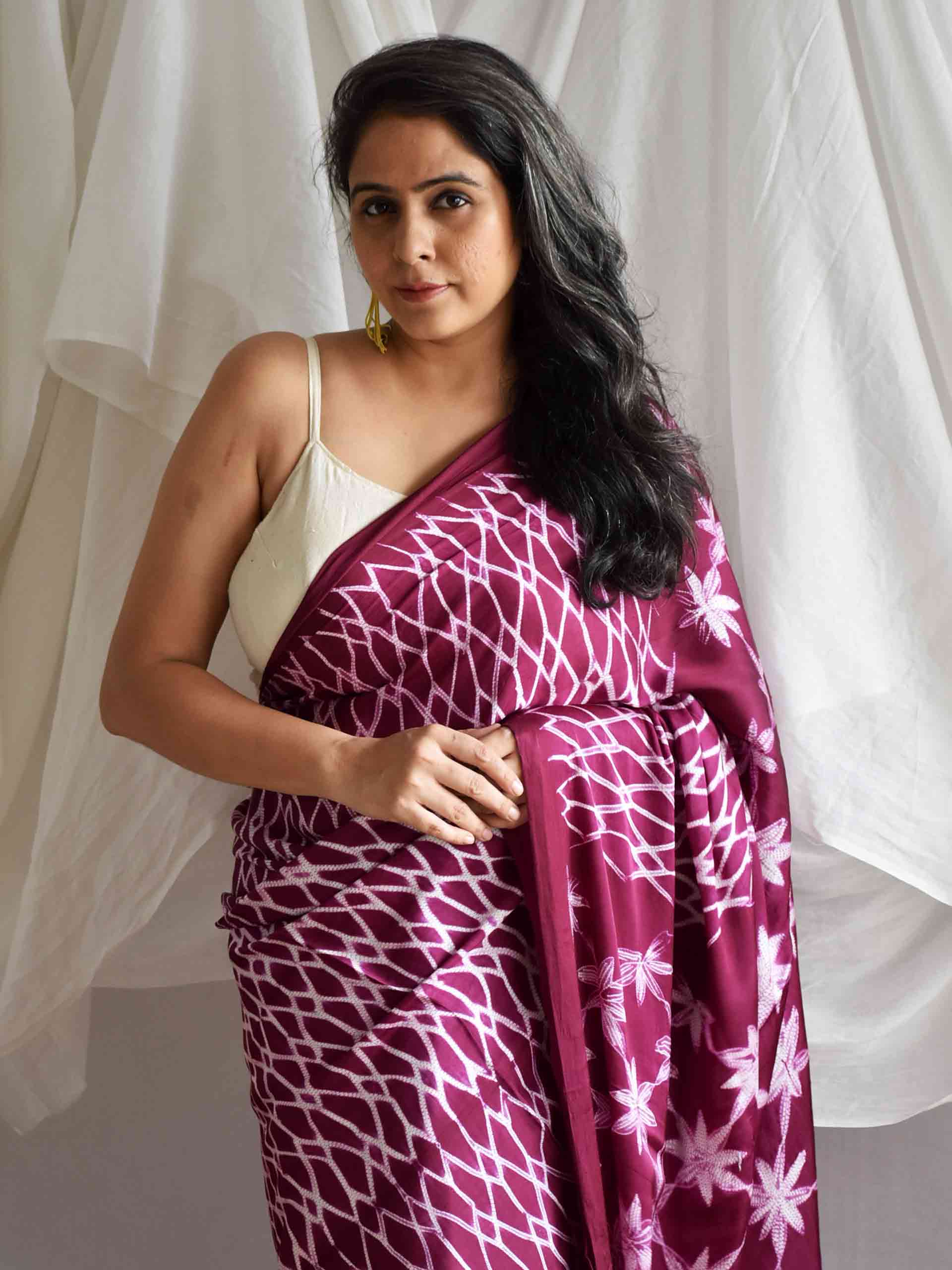 Bubbly - Shibori Modal silk saree