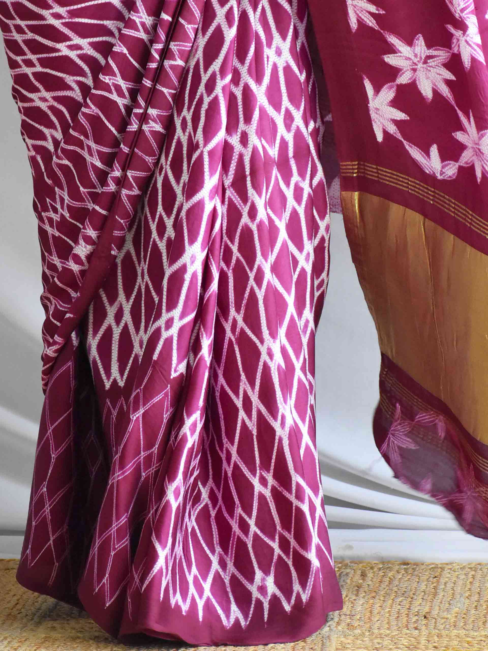 Bubbly - Shibori Modal silk saree