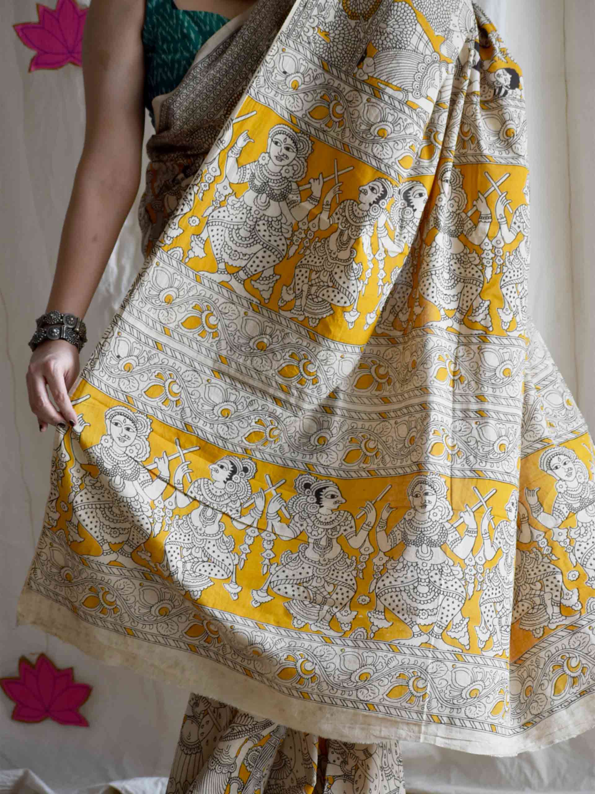 manav - kalamkari printed saree