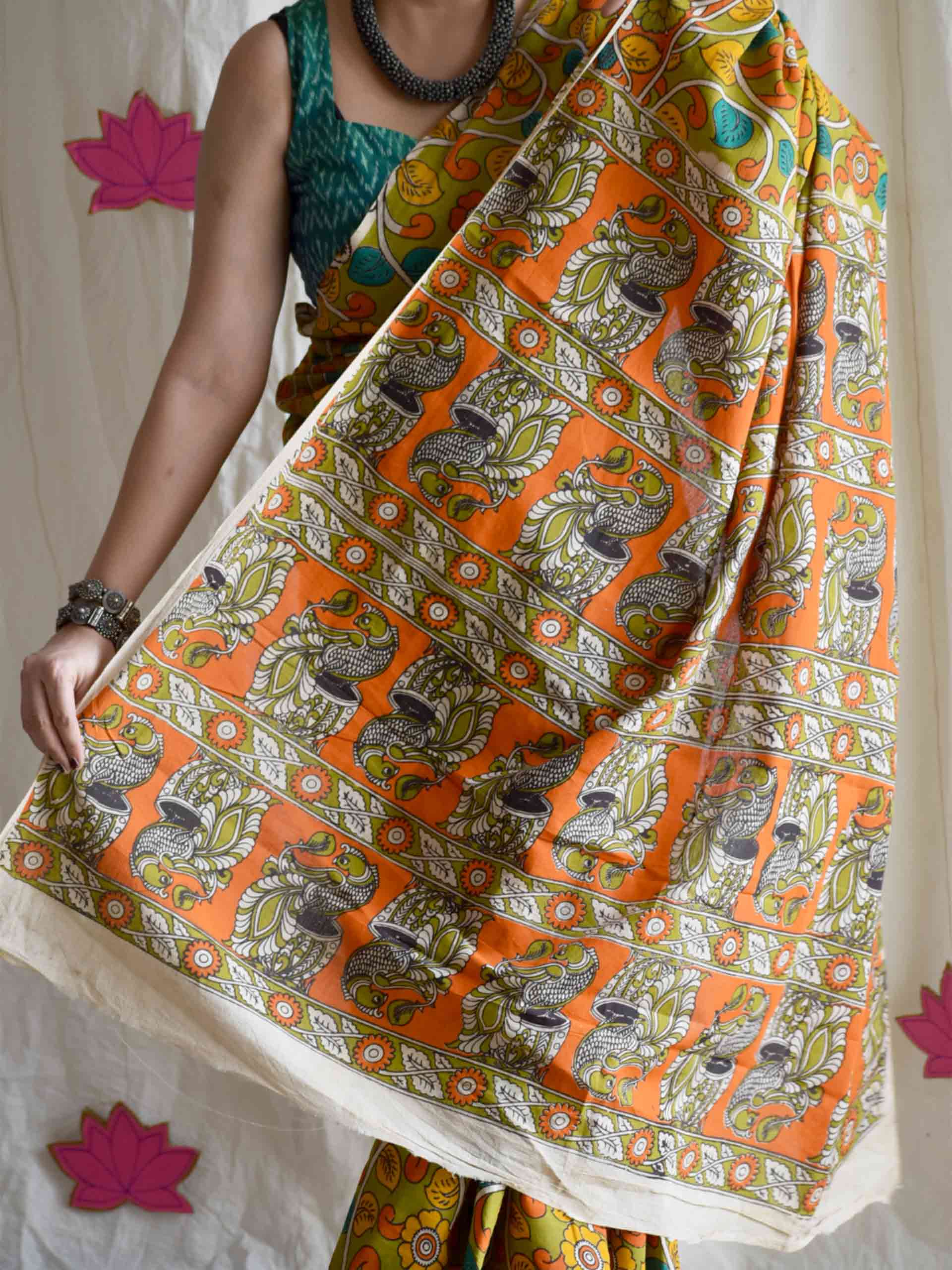 umi - kalamkari printed saree