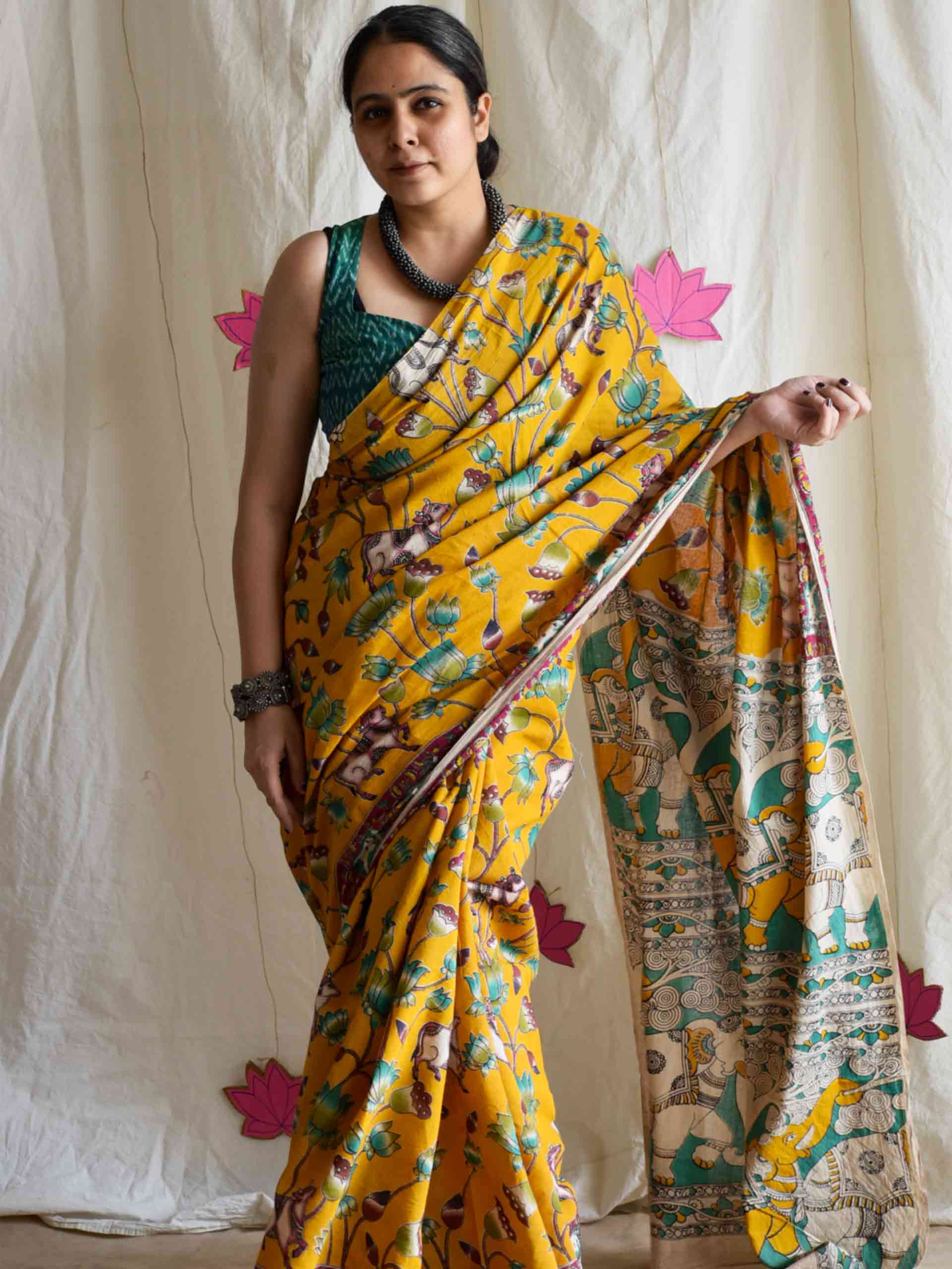 priyam - kalamkari printed saree