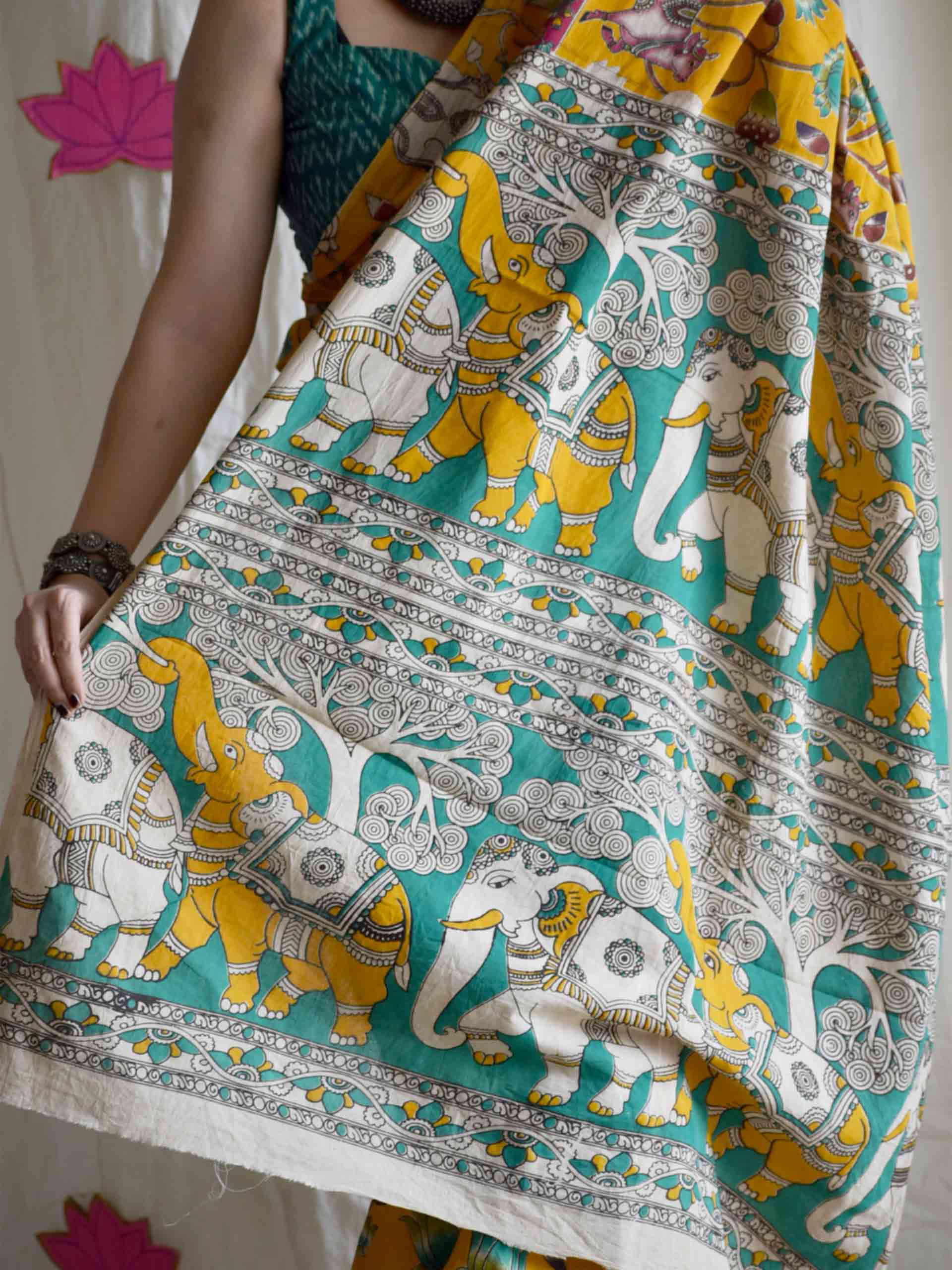 priyam - kalamkari printed saree