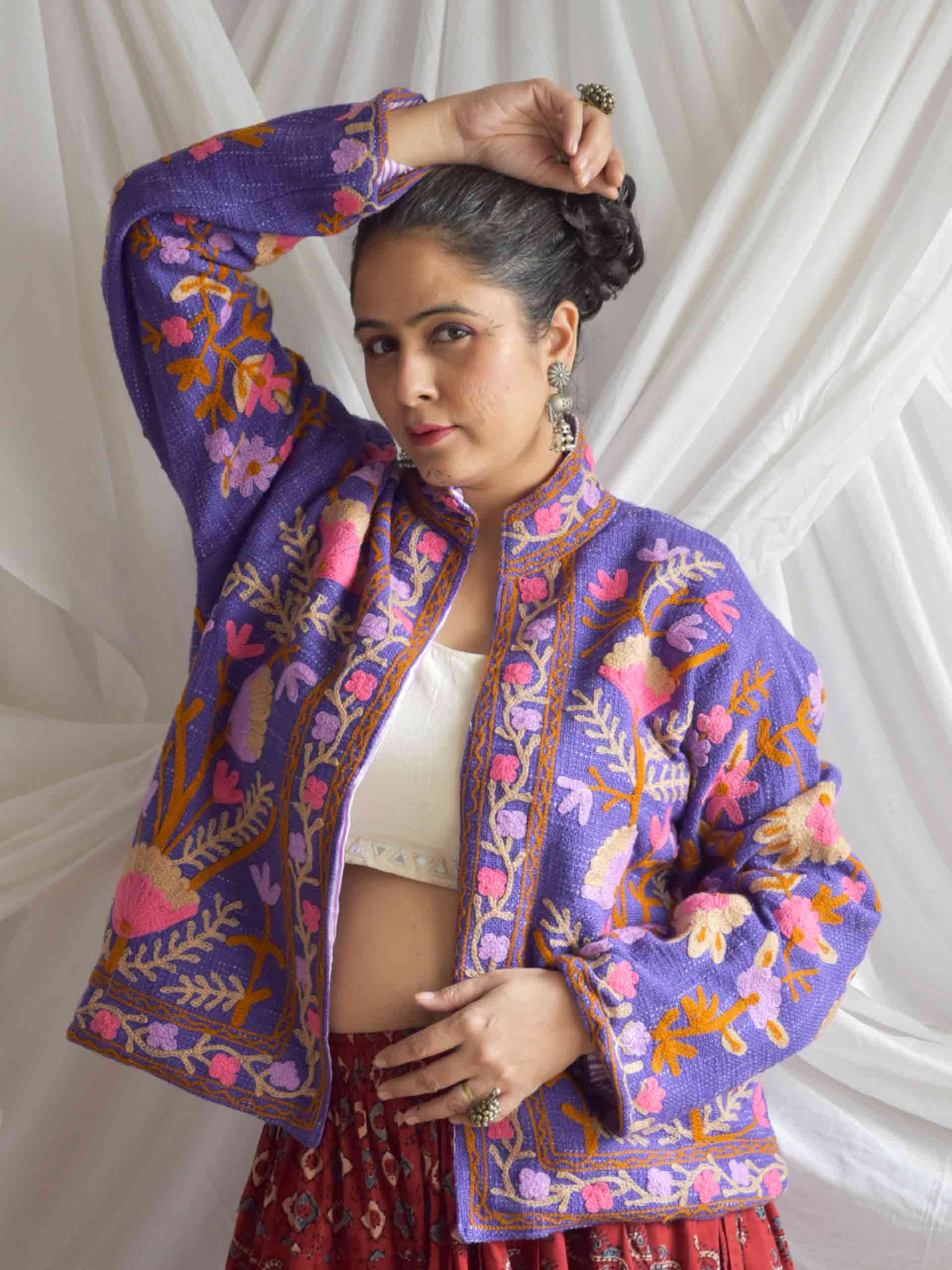 Khanak - hand embroidered patchwork Reversible jacket
