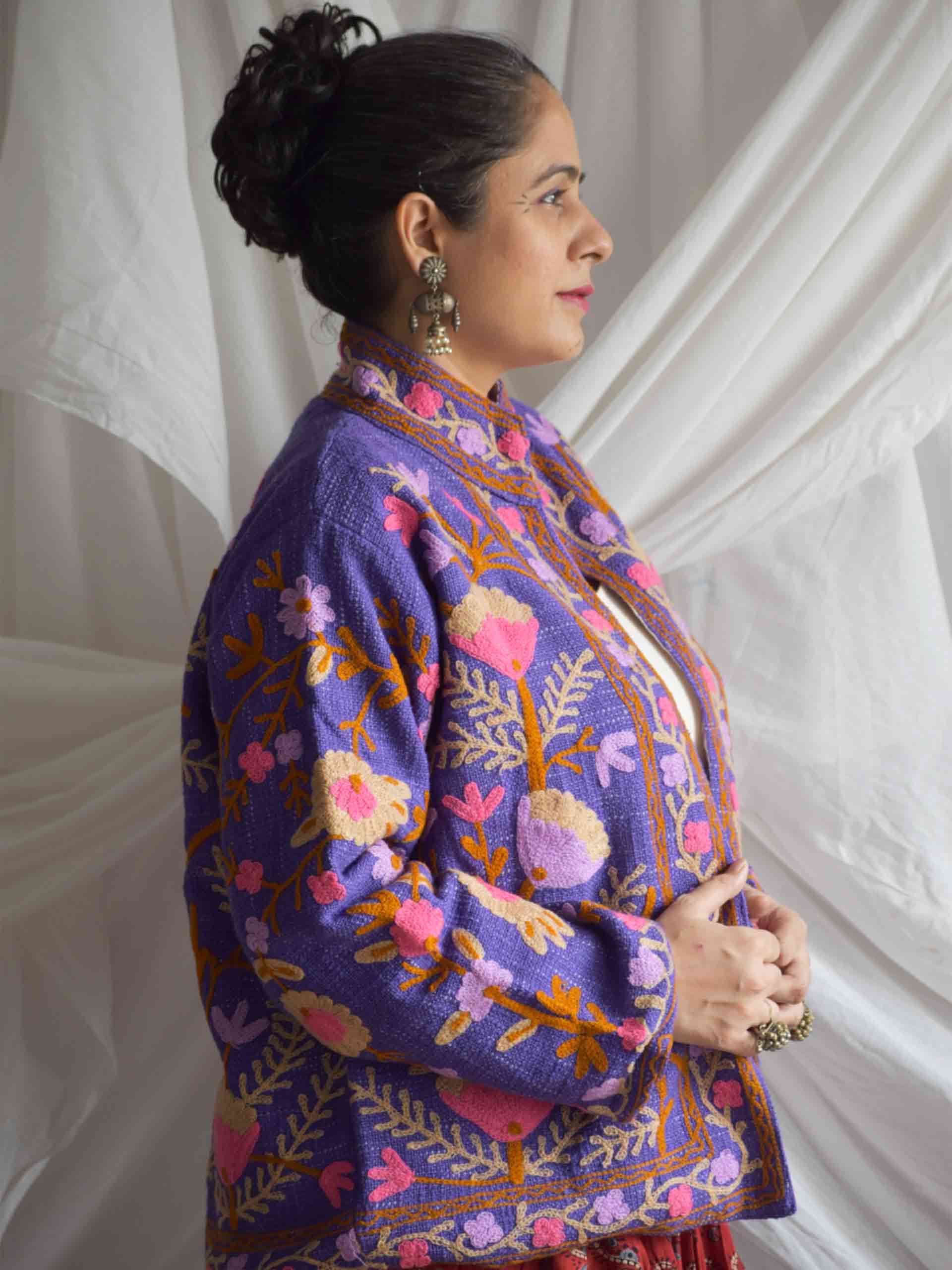 Khanak - hand embroidered patchwork Reversible jacket
