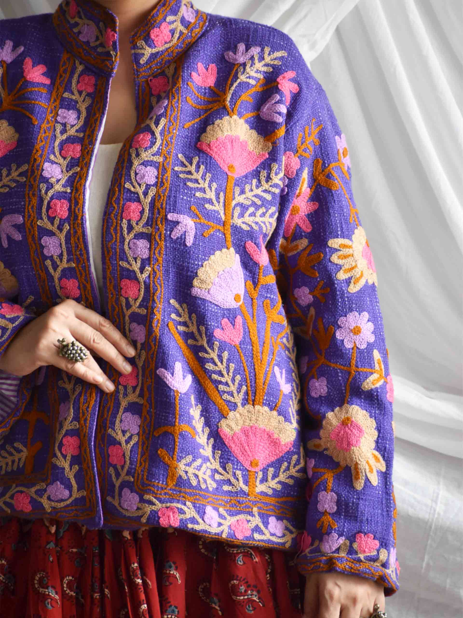 Khanak - hand embroidered patchwork Reversible jacket
