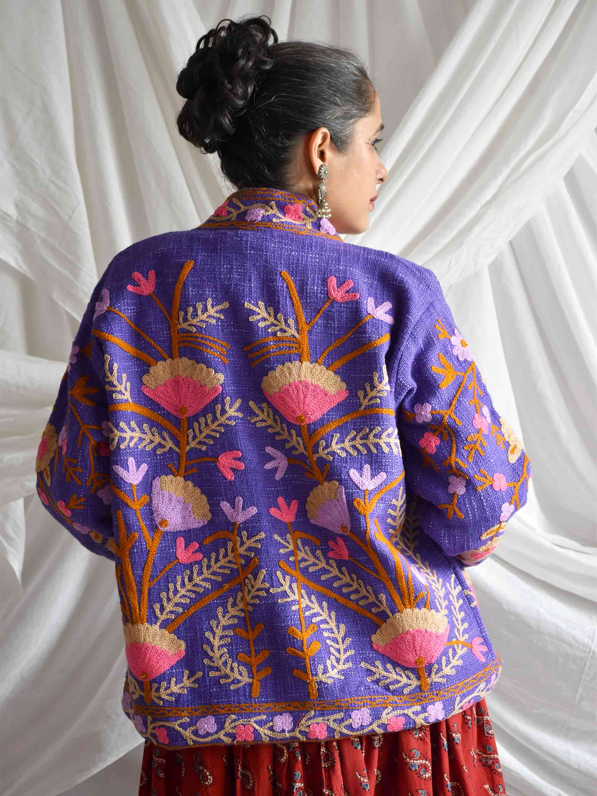 Khanak - hand embroidered patchwork Reversible jacket