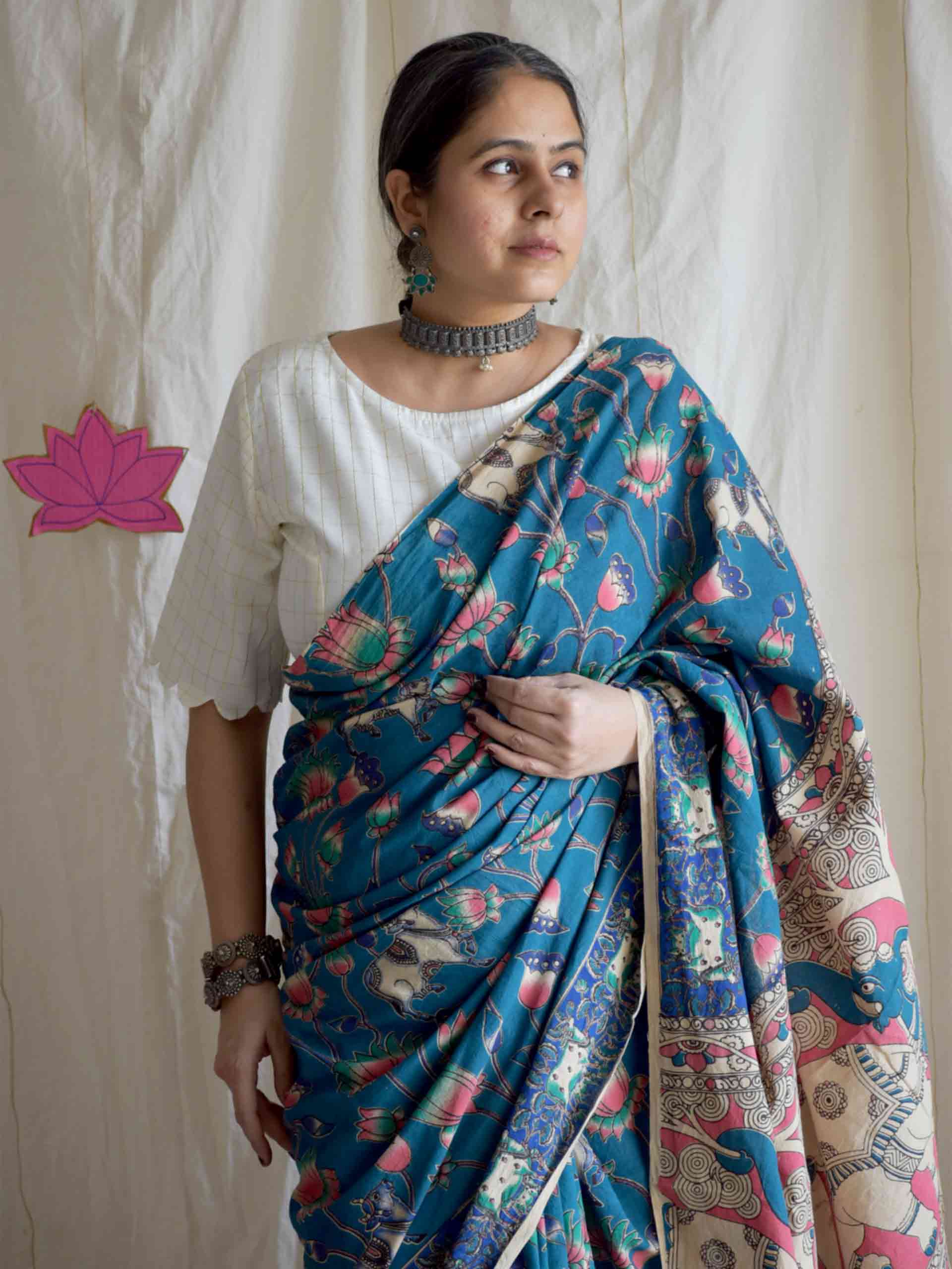 Kosh - kalamkari printed saree