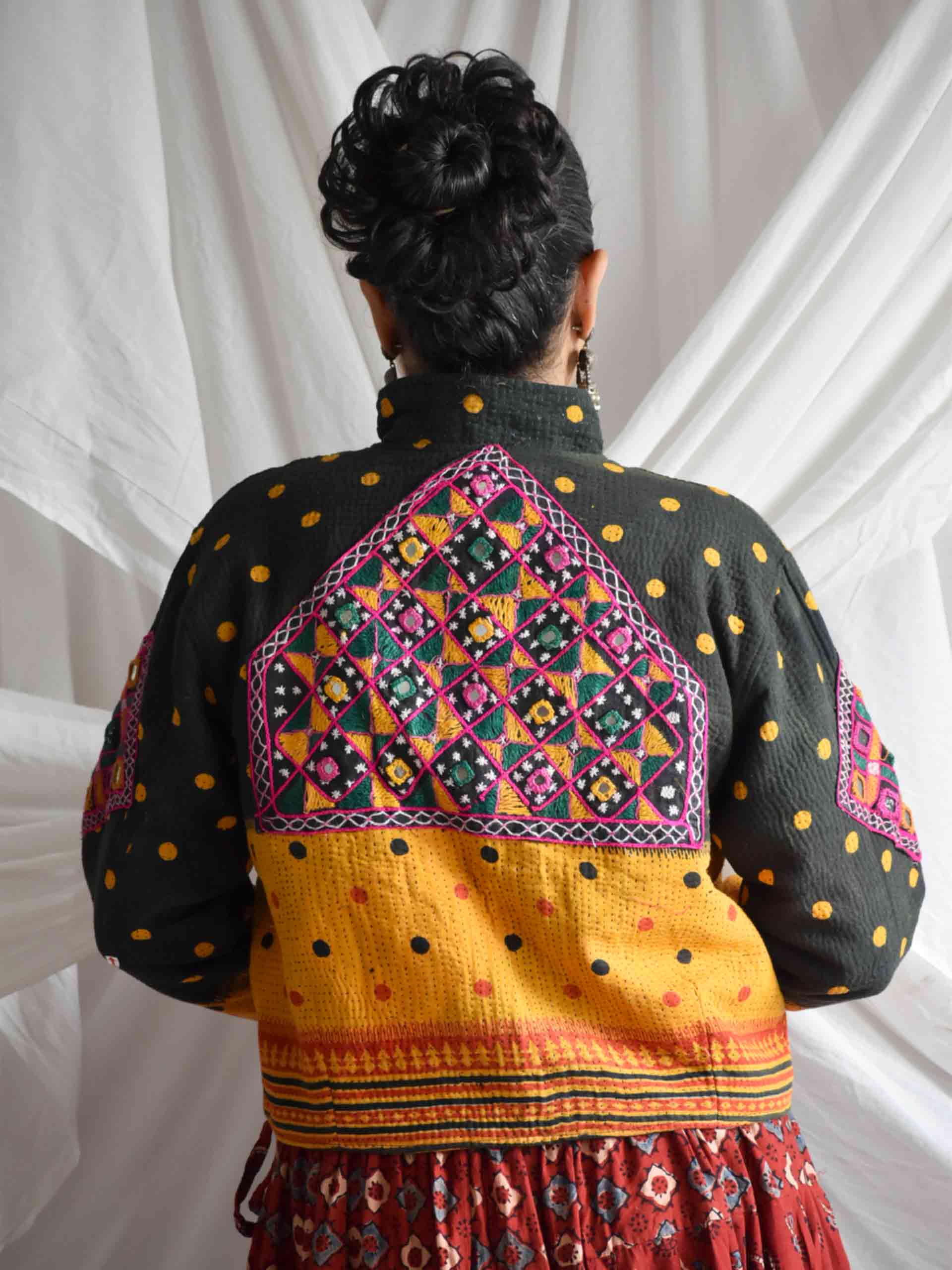 Goriya - hand embroidered patchwork Reversible jacket