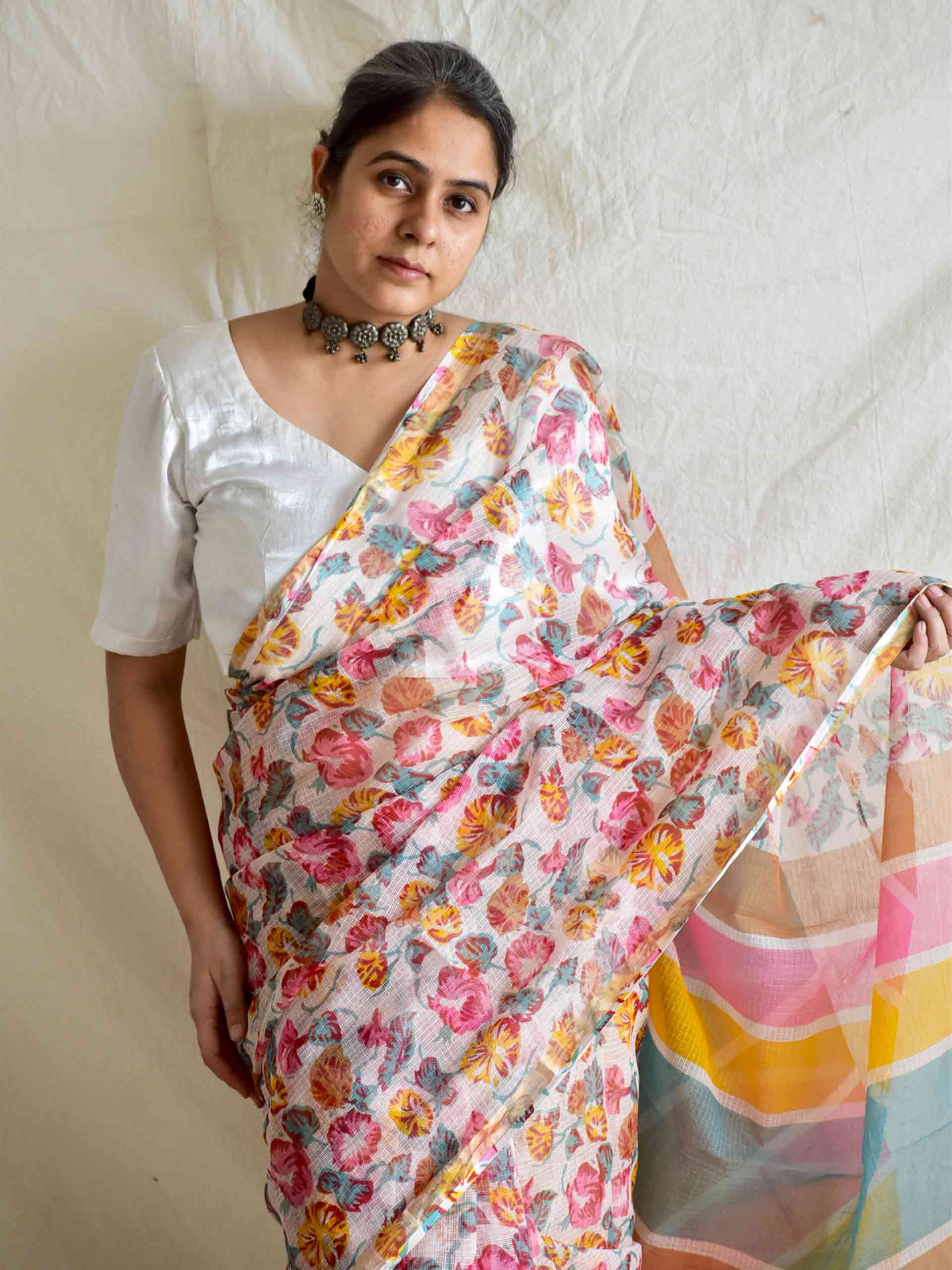 Flora - Kota Doria Saree