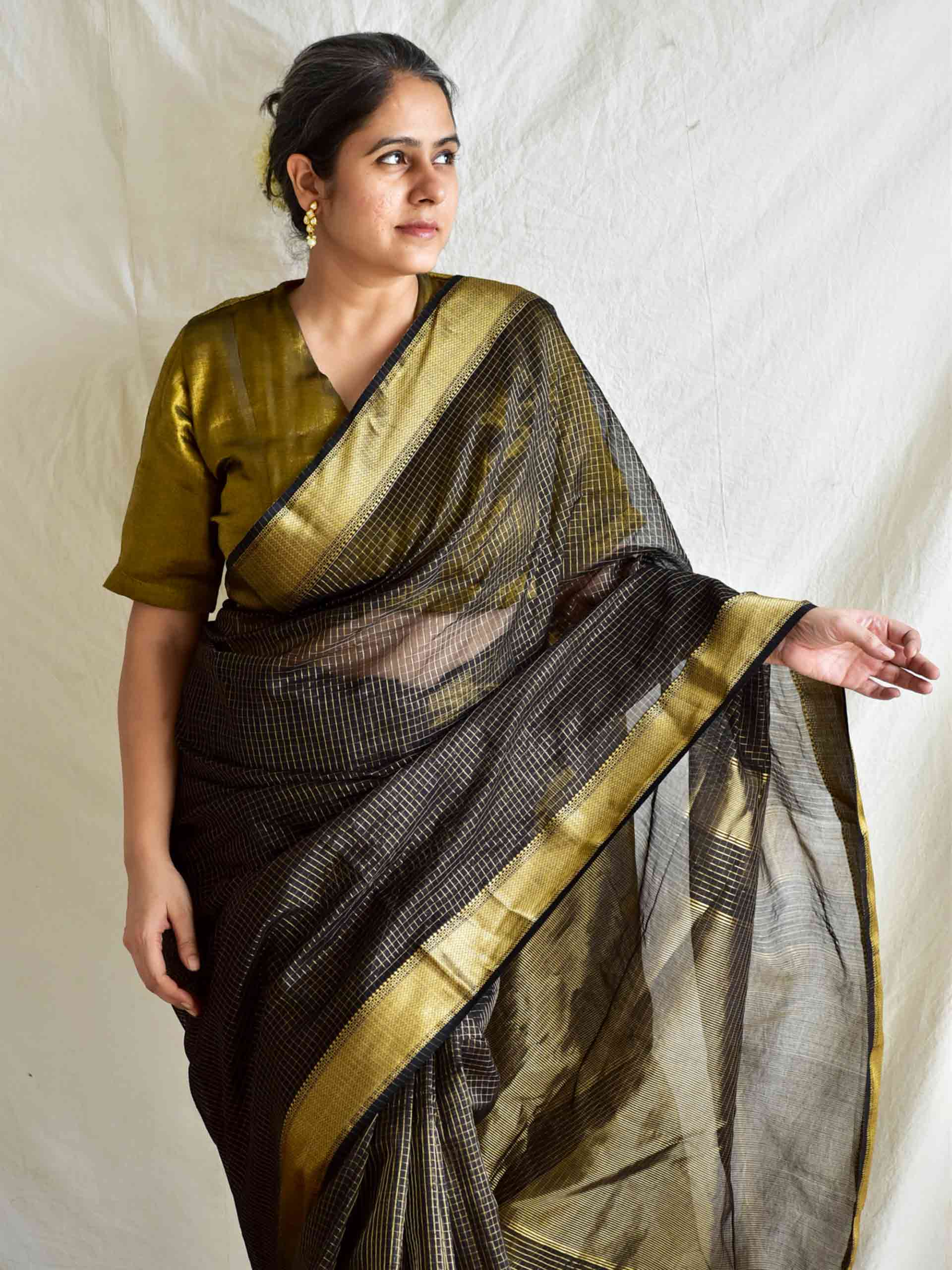 raat kali -  Maheshwari Handloom Silk Saree
