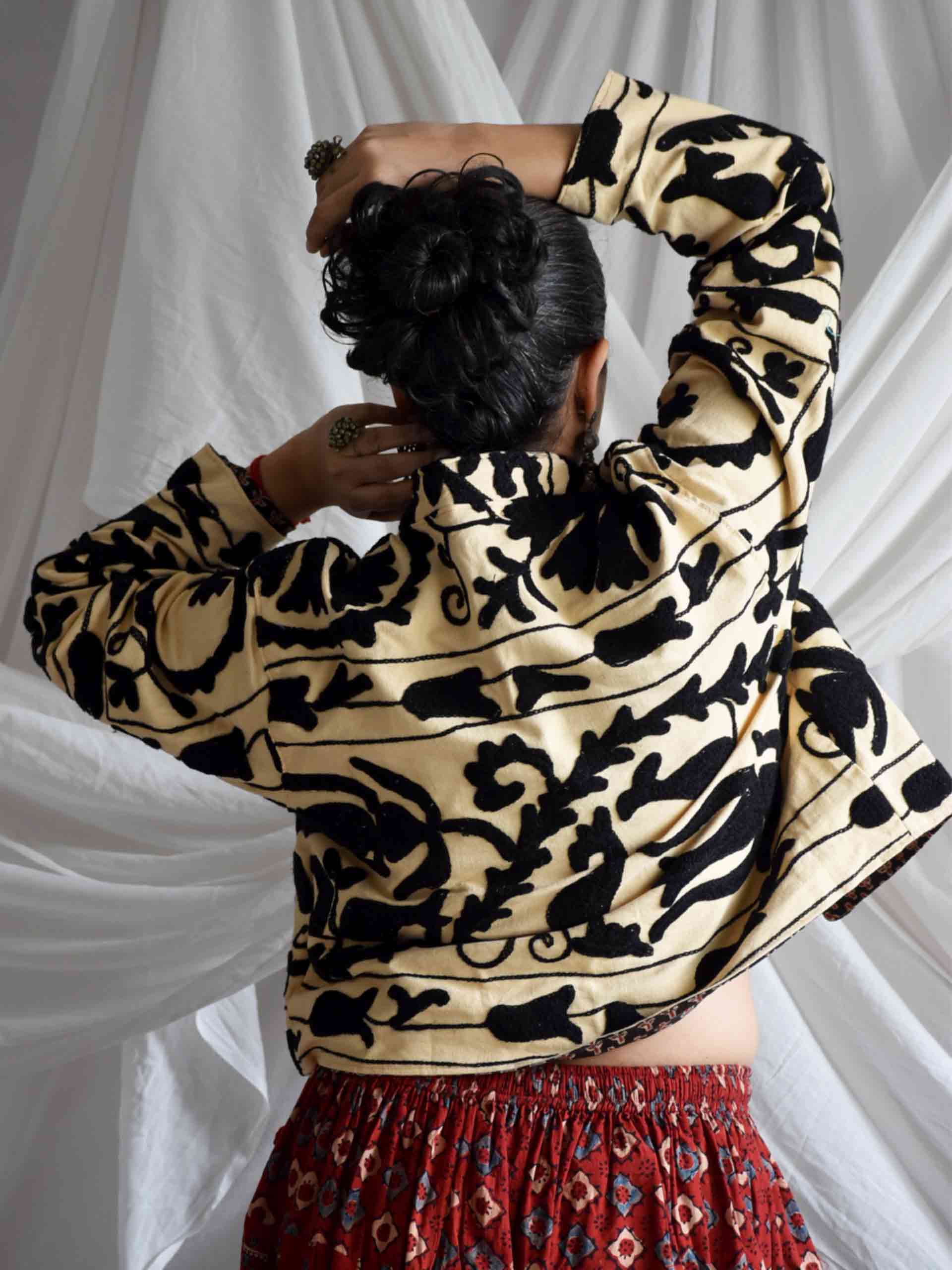 Chatpati - hand embroidered patchwork Reversible jacket
