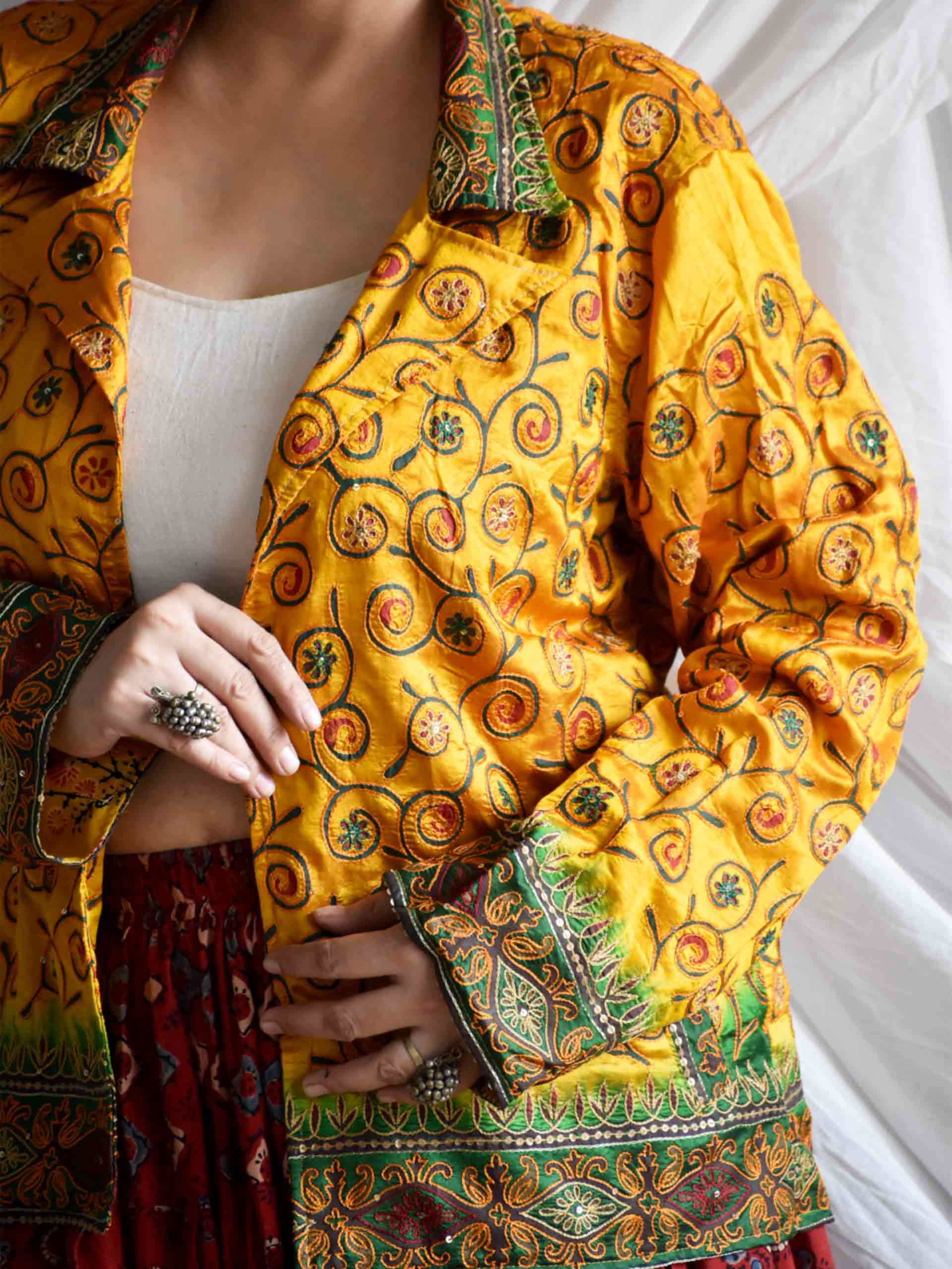 Mishri - hand embroidered patchwork Reversible jacket