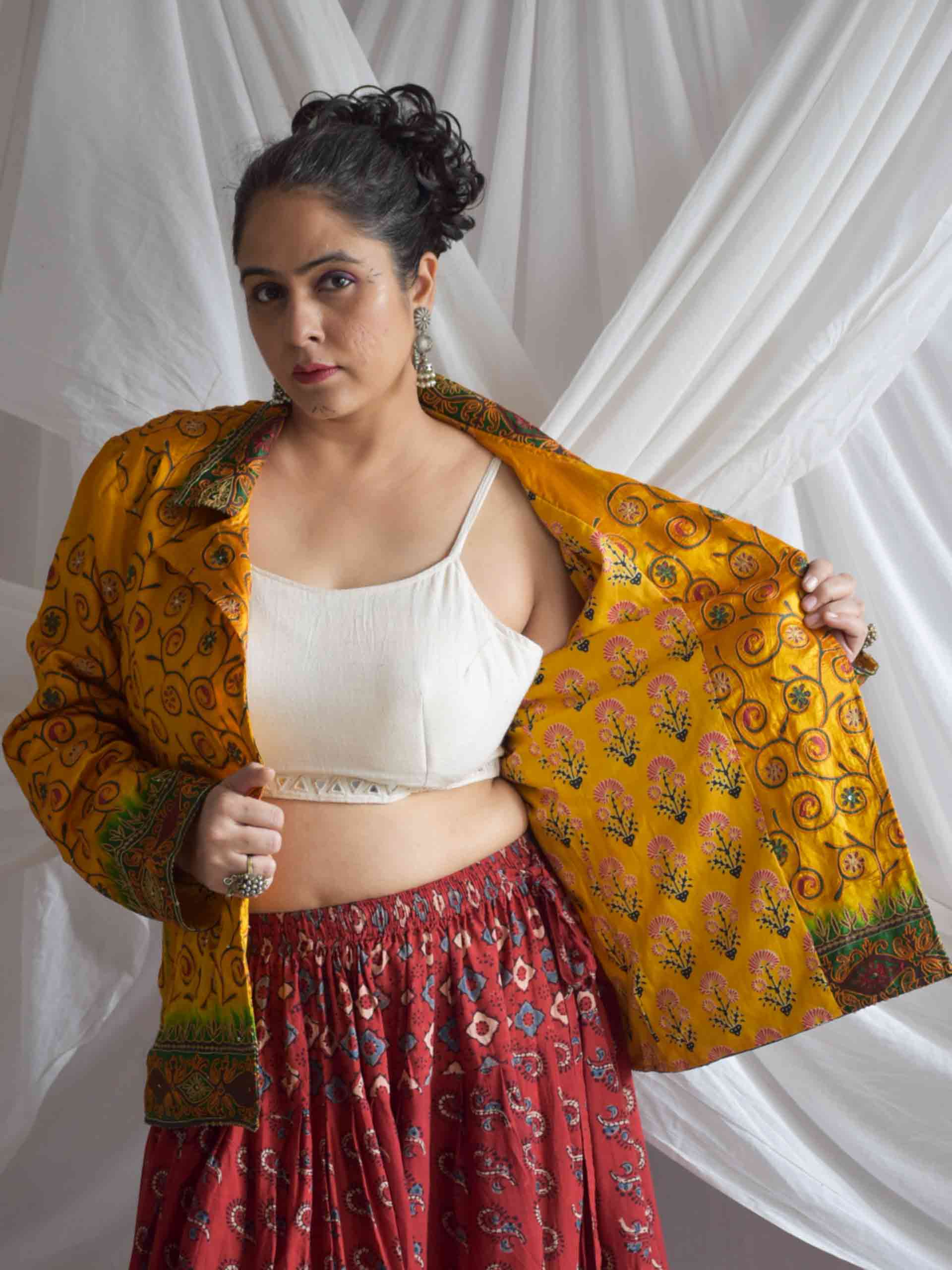 Mishri - hand embroidered patchwork Reversible jacket