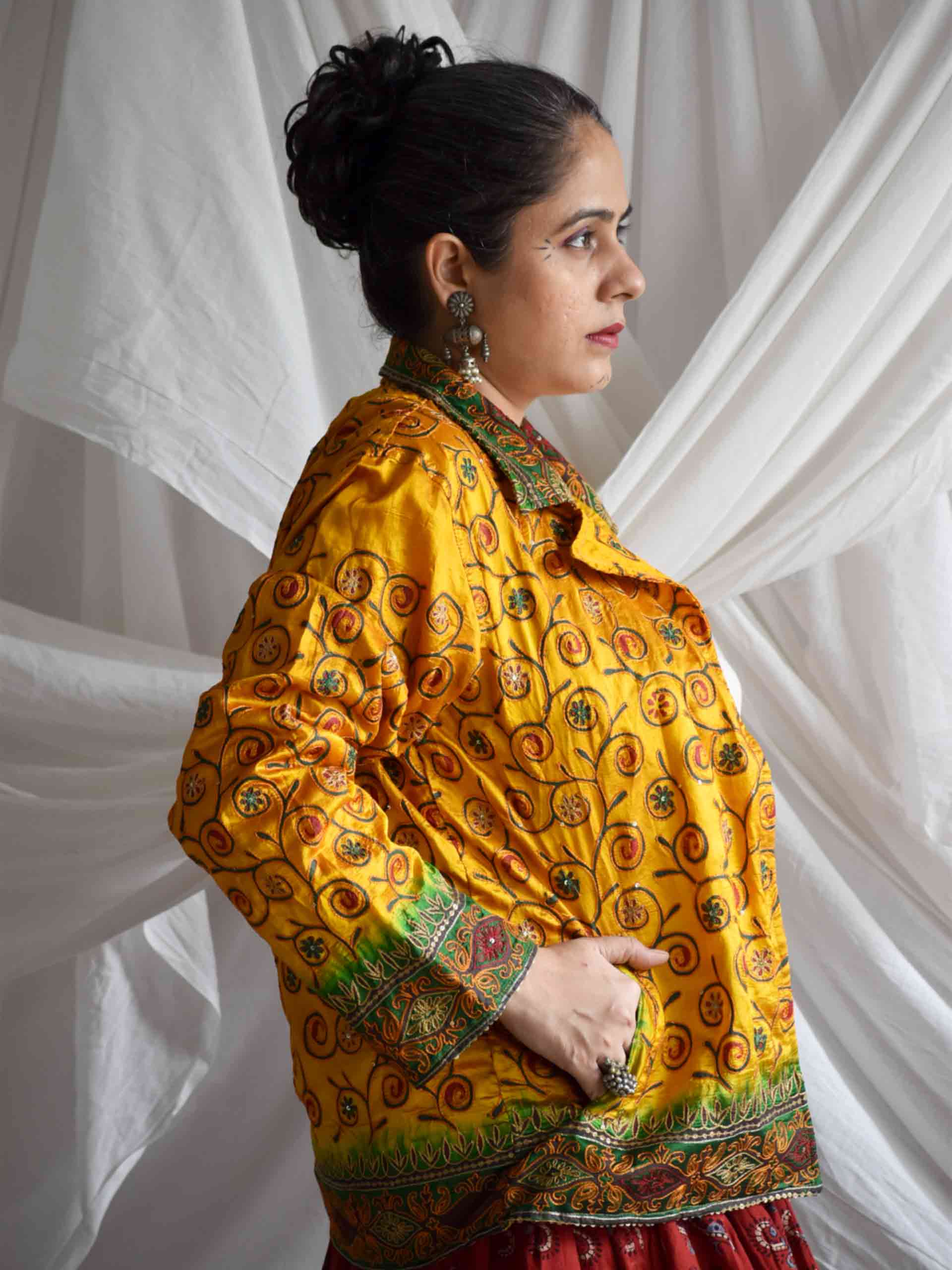 Mishri - hand embroidered patchwork Reversible jacket