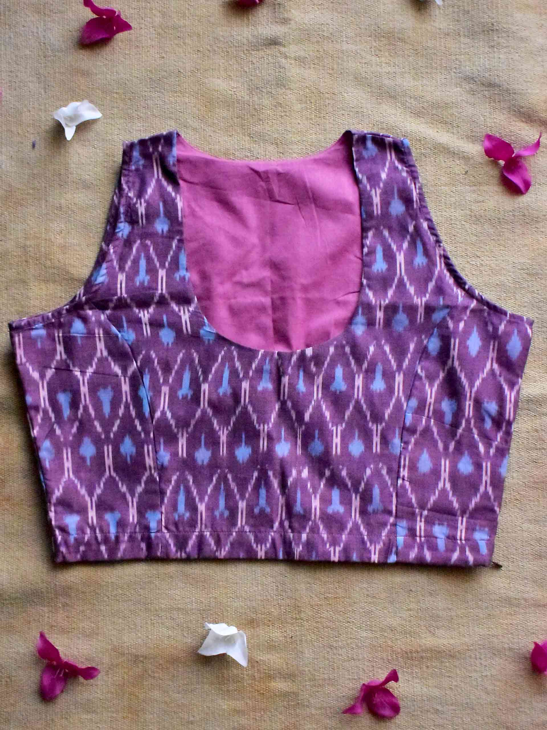 Orchid Ikat Handwoven blouse