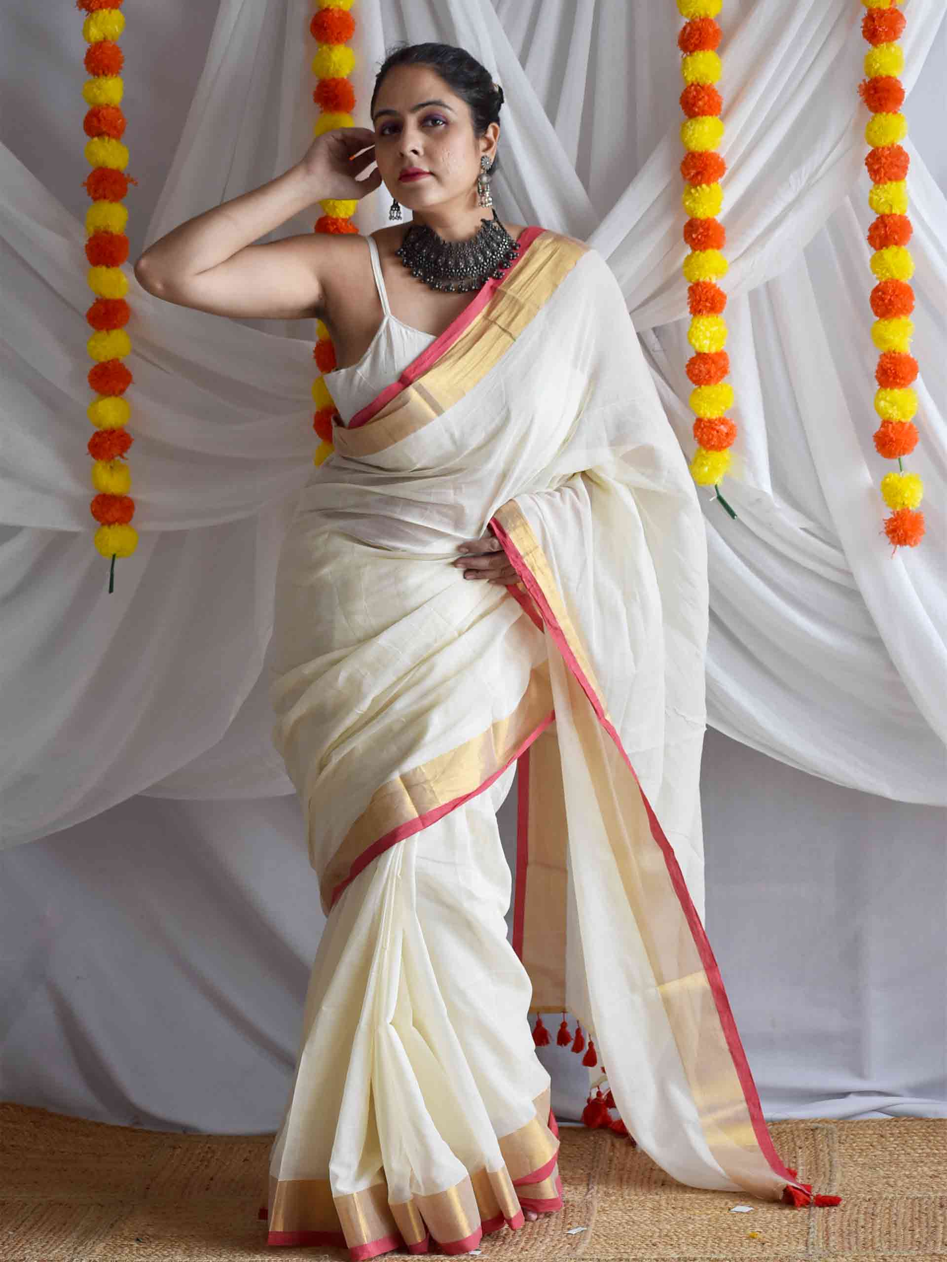 Kumkuma - Mul Tissue Saree