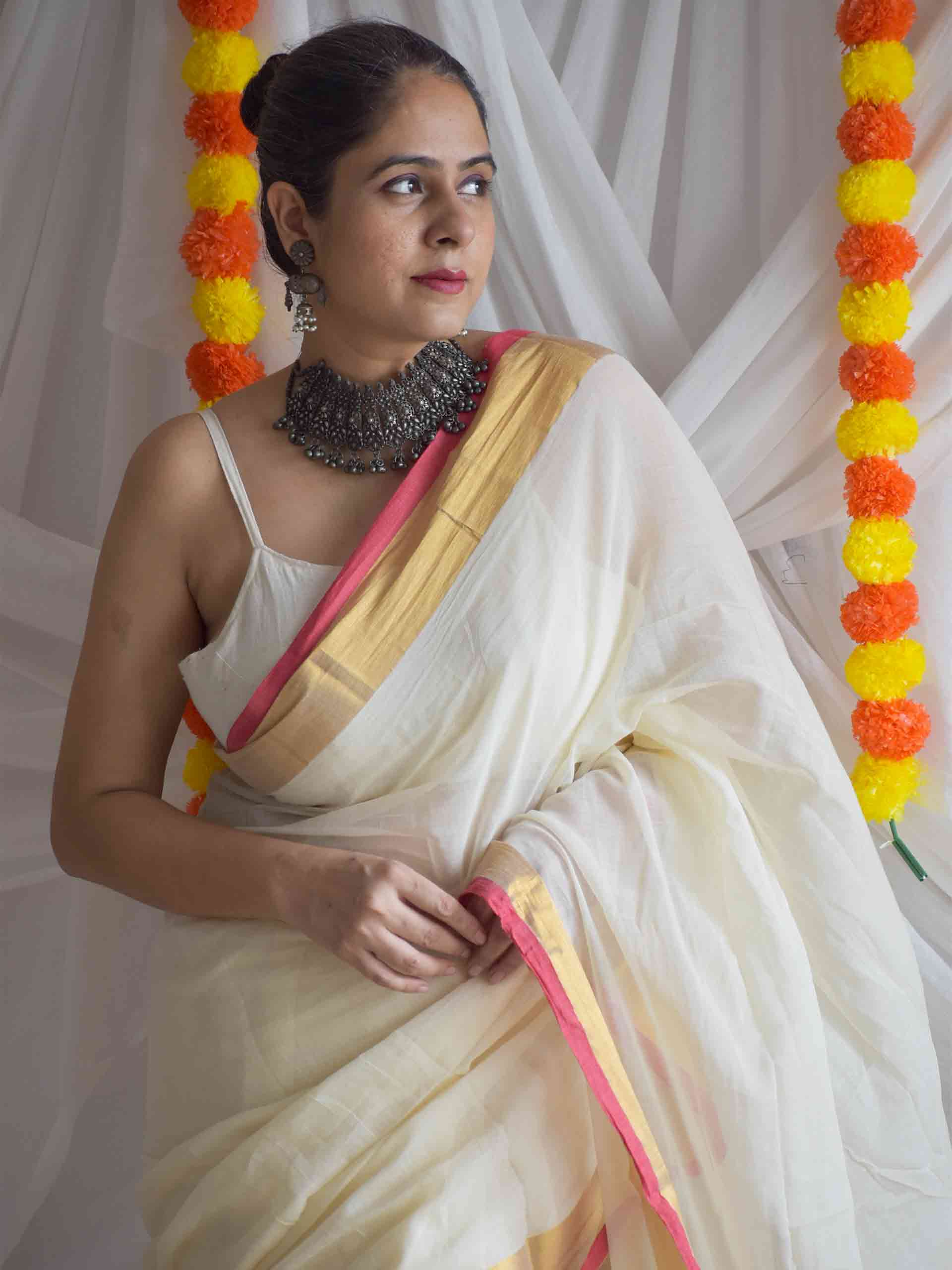 Kumkuma - Mul Tissue Saree