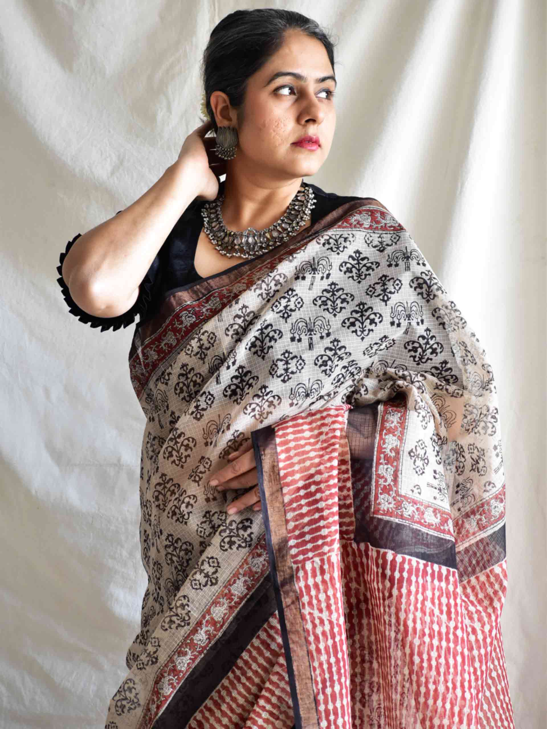 Victoria - Dabu Kota Doria Saree