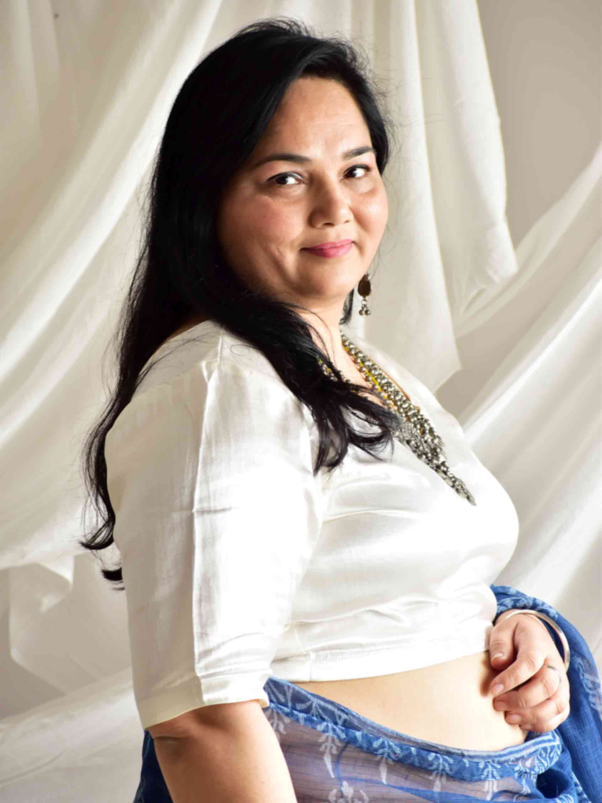 Riwayat - Plus Size Mashru silk blouse