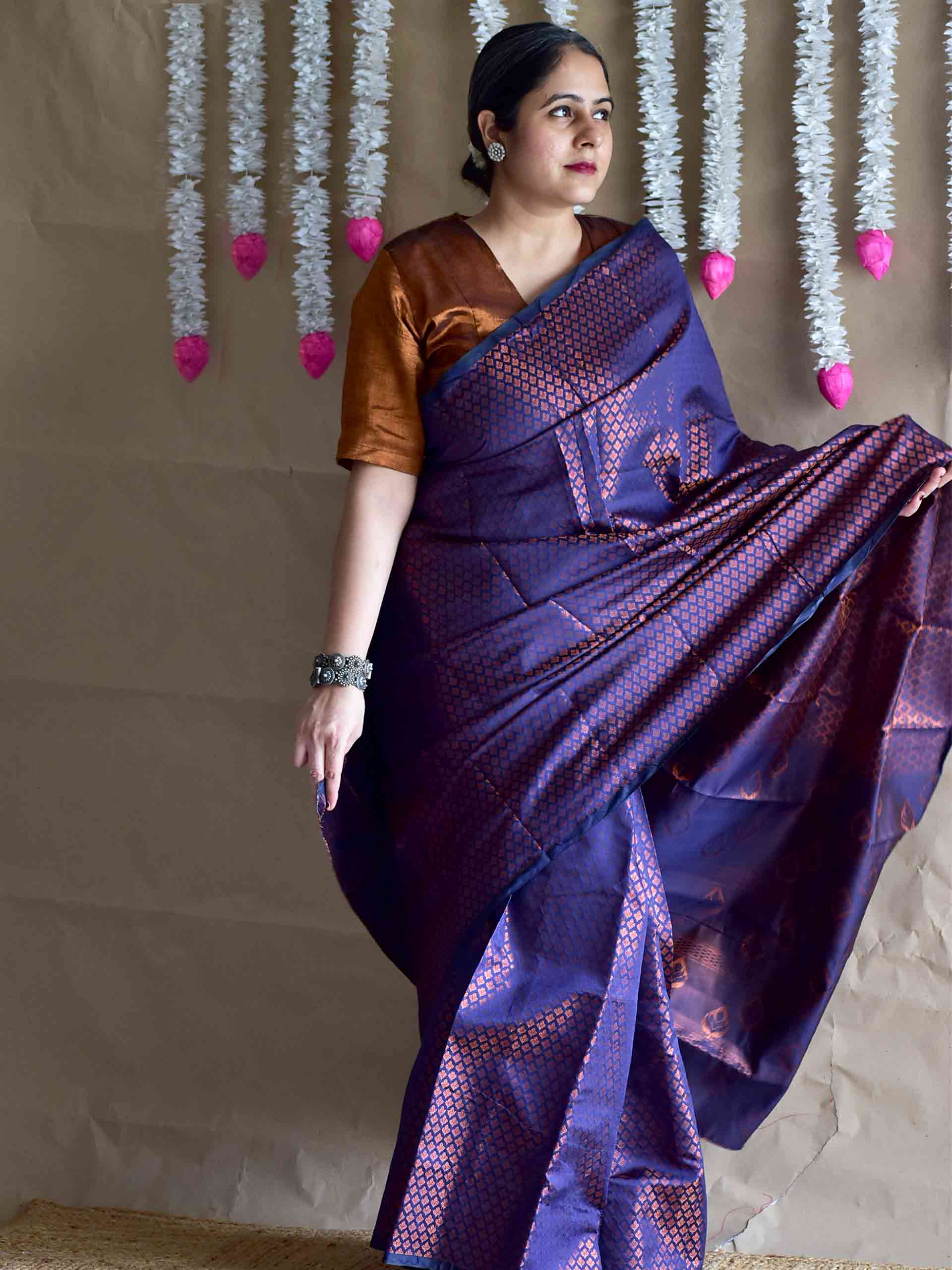 balhaar - silk Brocade saree