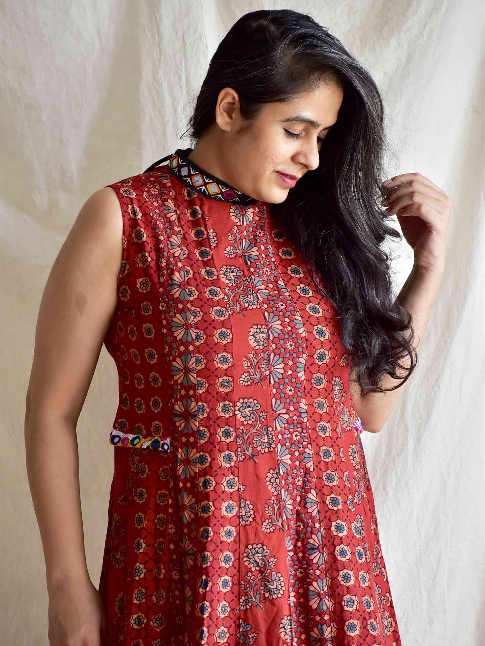 Belanize - Ajrakh cotton dress