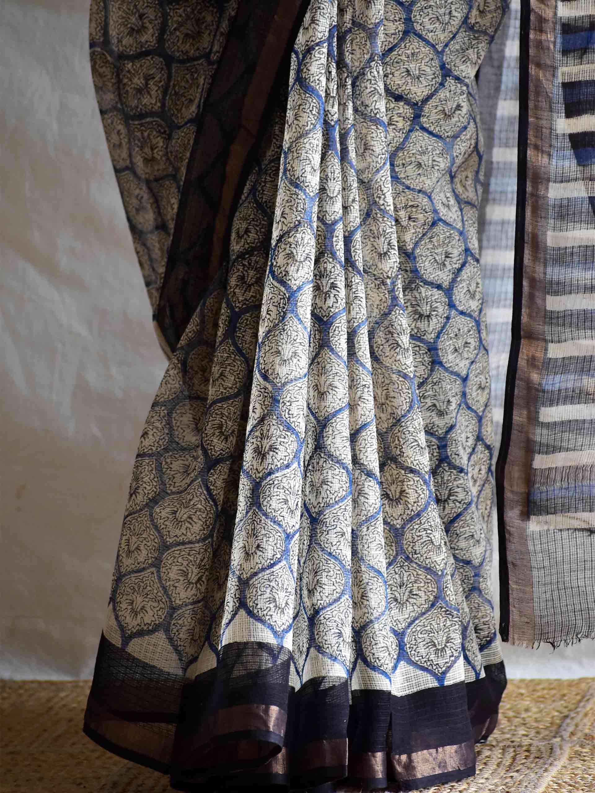 Neerja - Dabu Kota Doria Saree