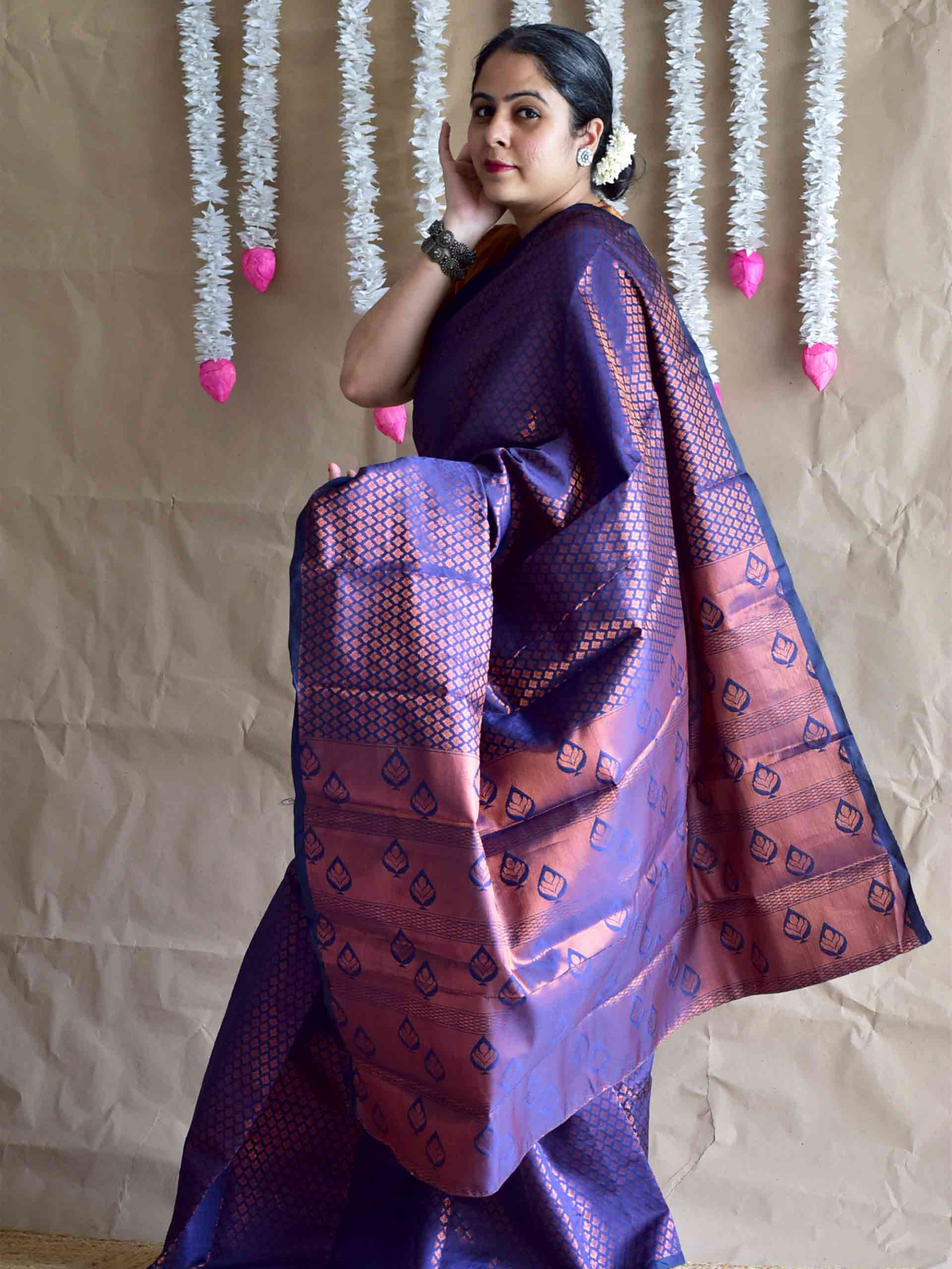 balhaar - silk Brocade saree