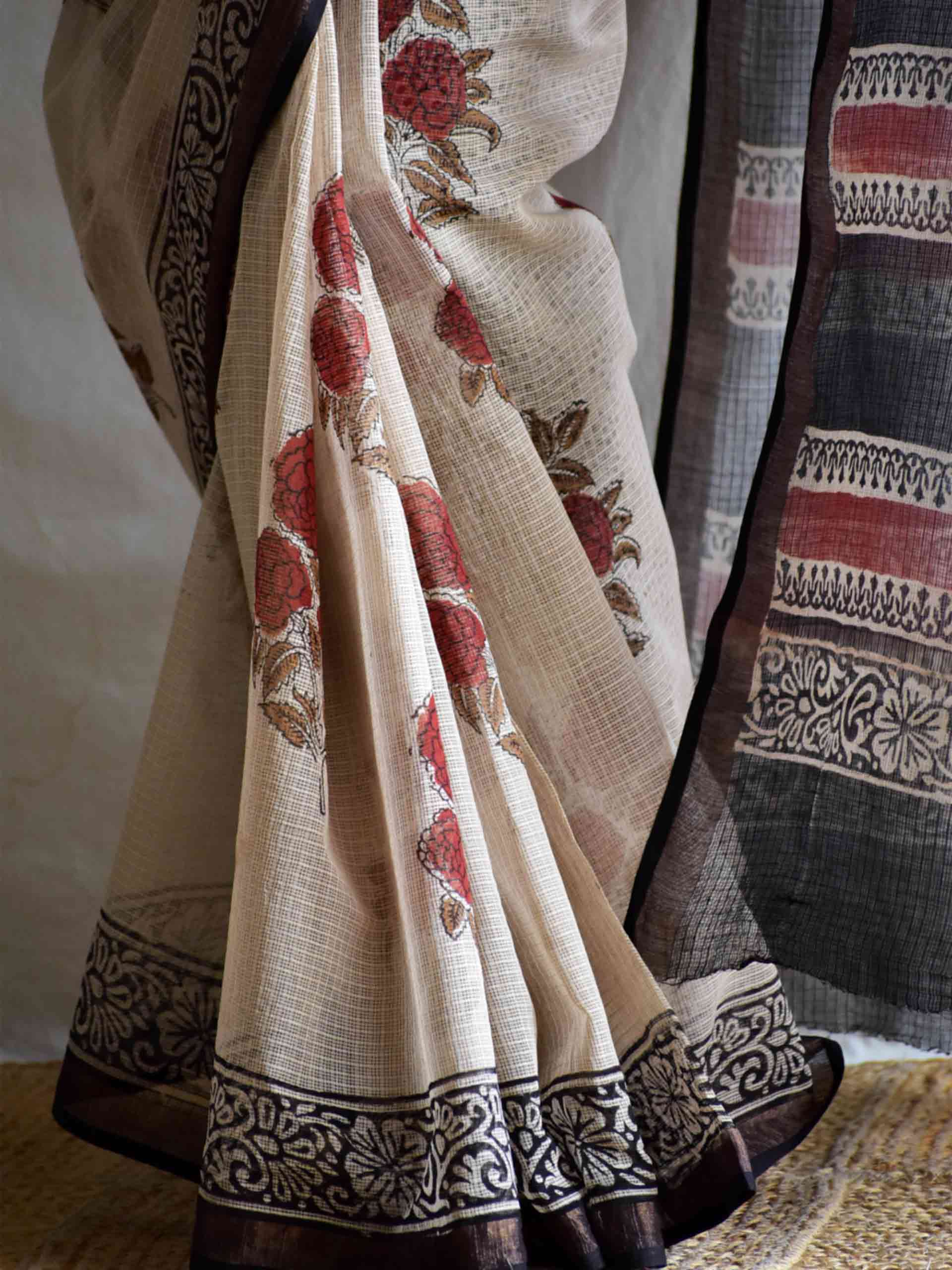 Guldasta - Dabu Kota Doria Saree