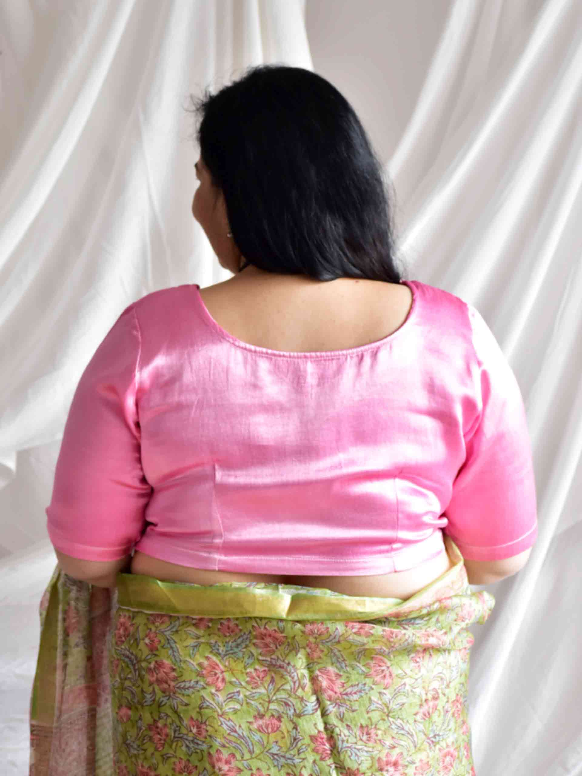 Gulab - Plus Size Mashru silk blouse