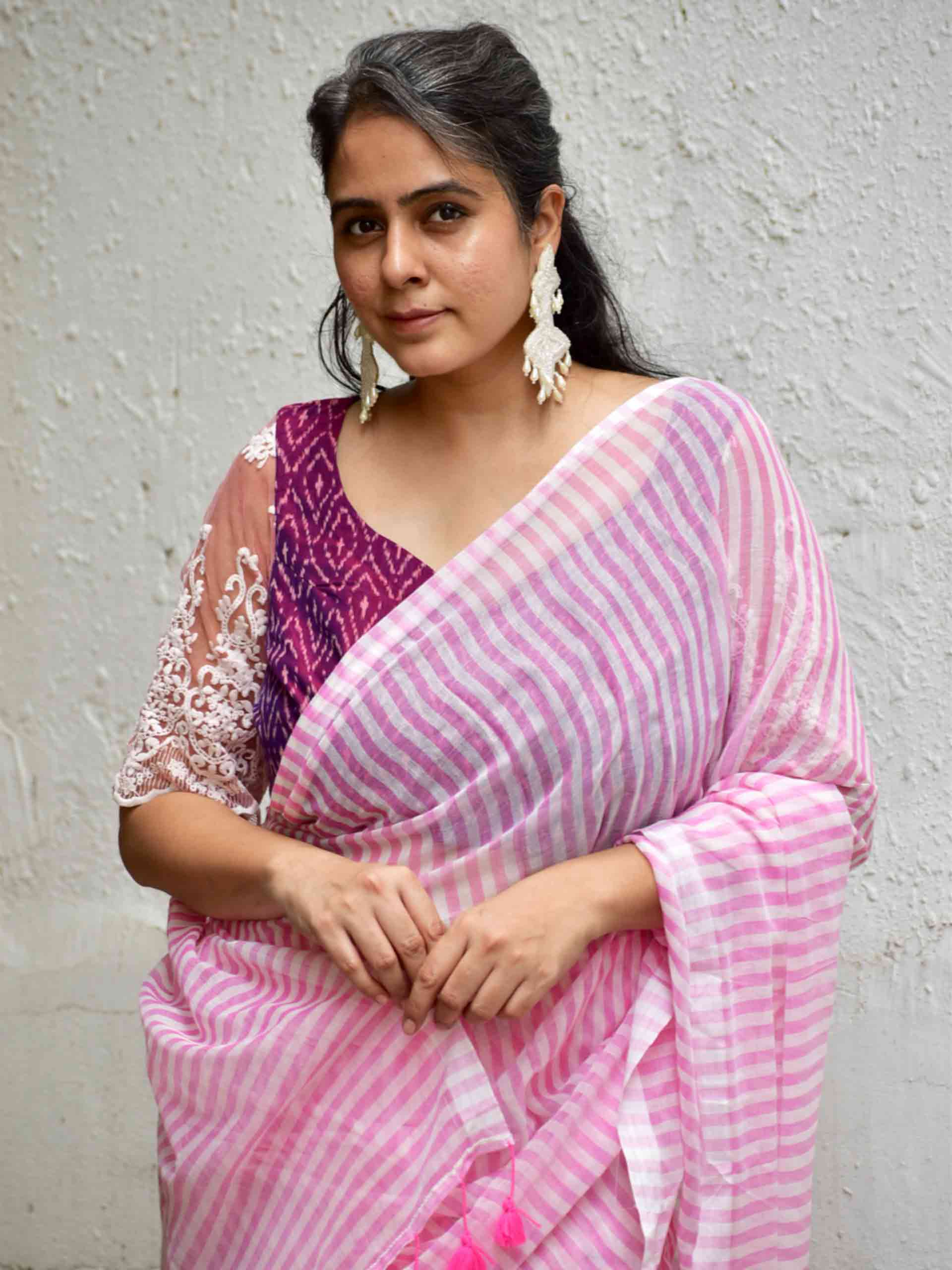 Stripe story Mul cotton saree