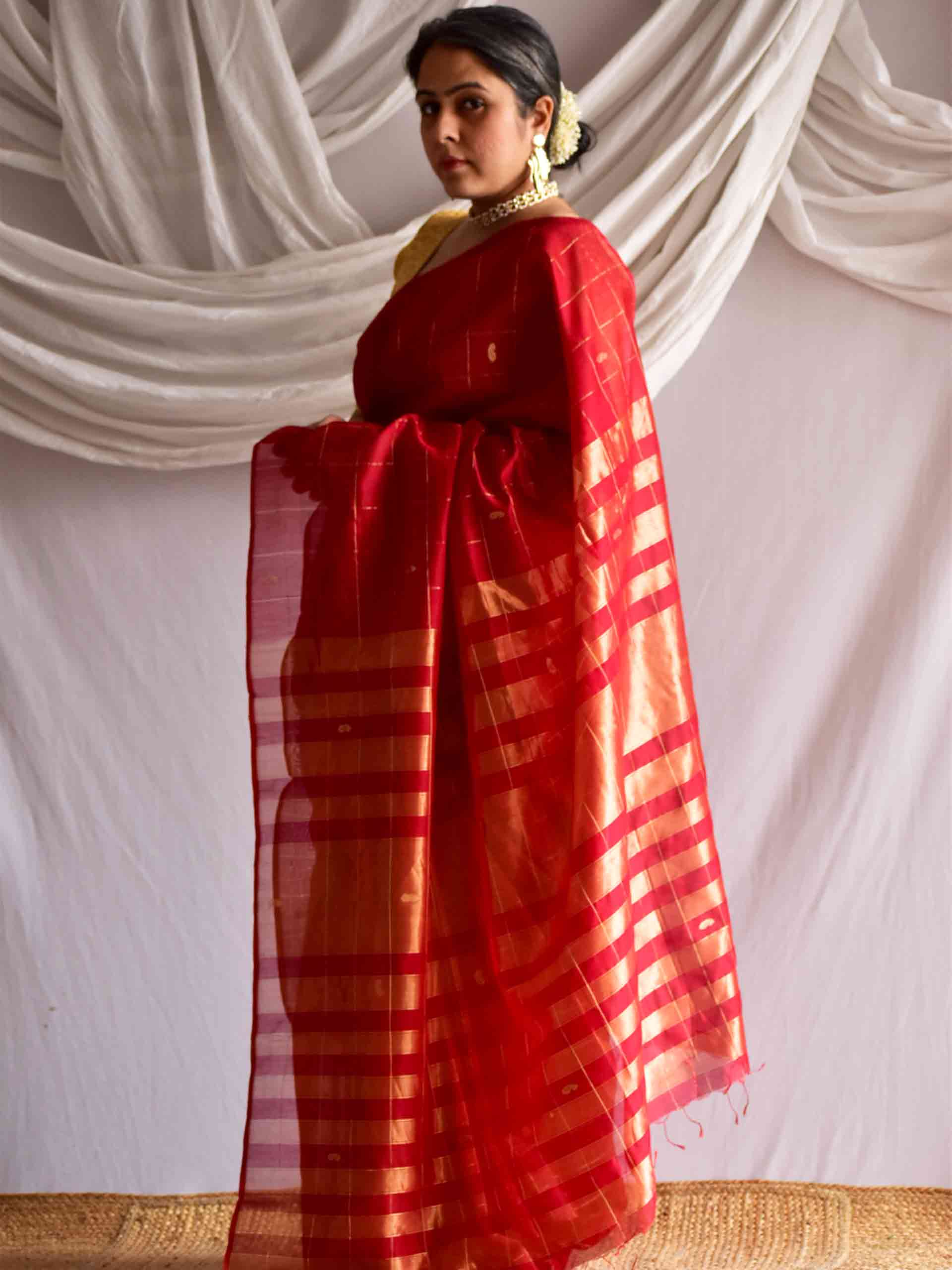 Raapti - Maheshwari Handloom Silk Saree