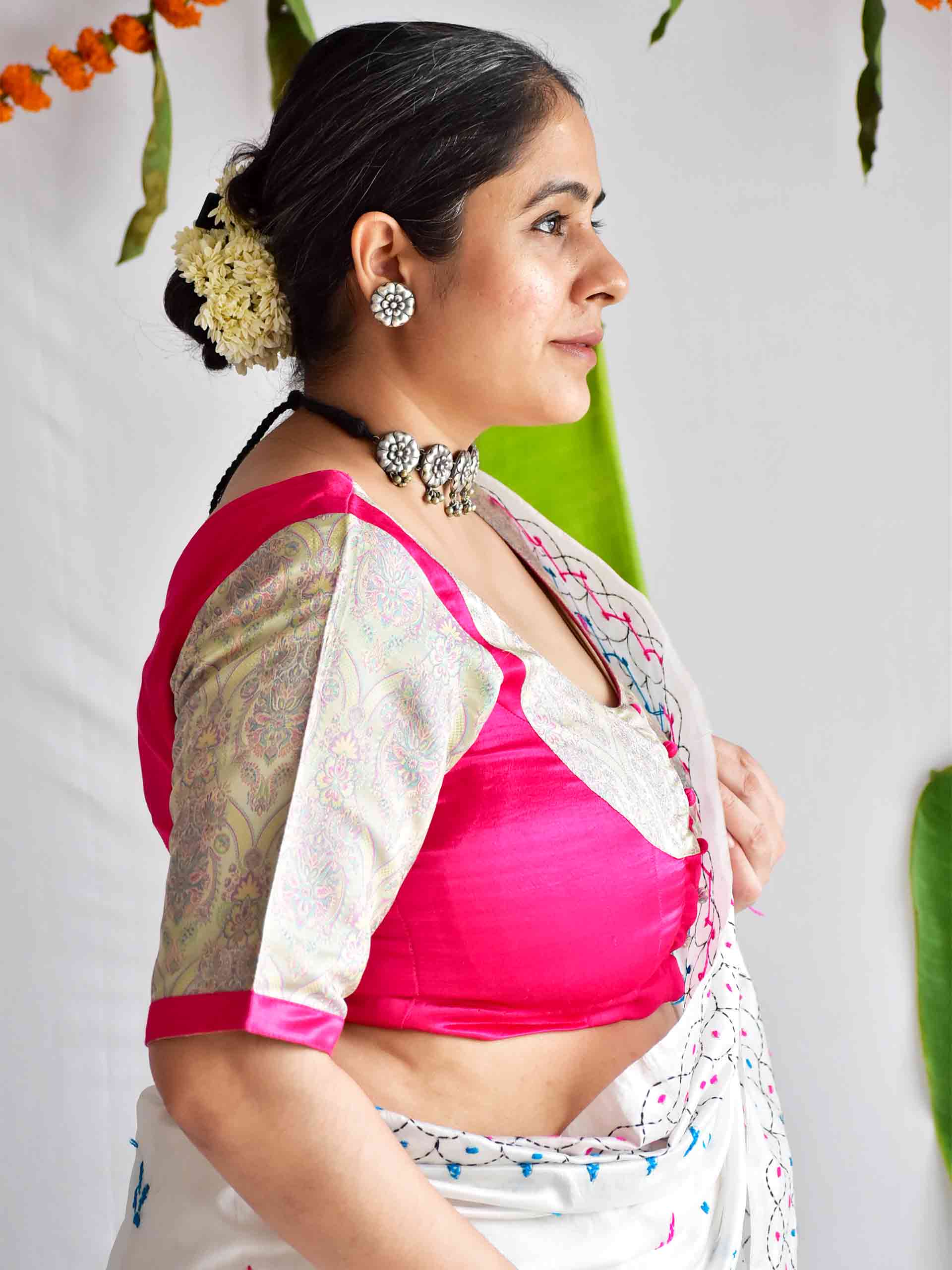 Meenakari - Banarasi brocade mashru silk blouse