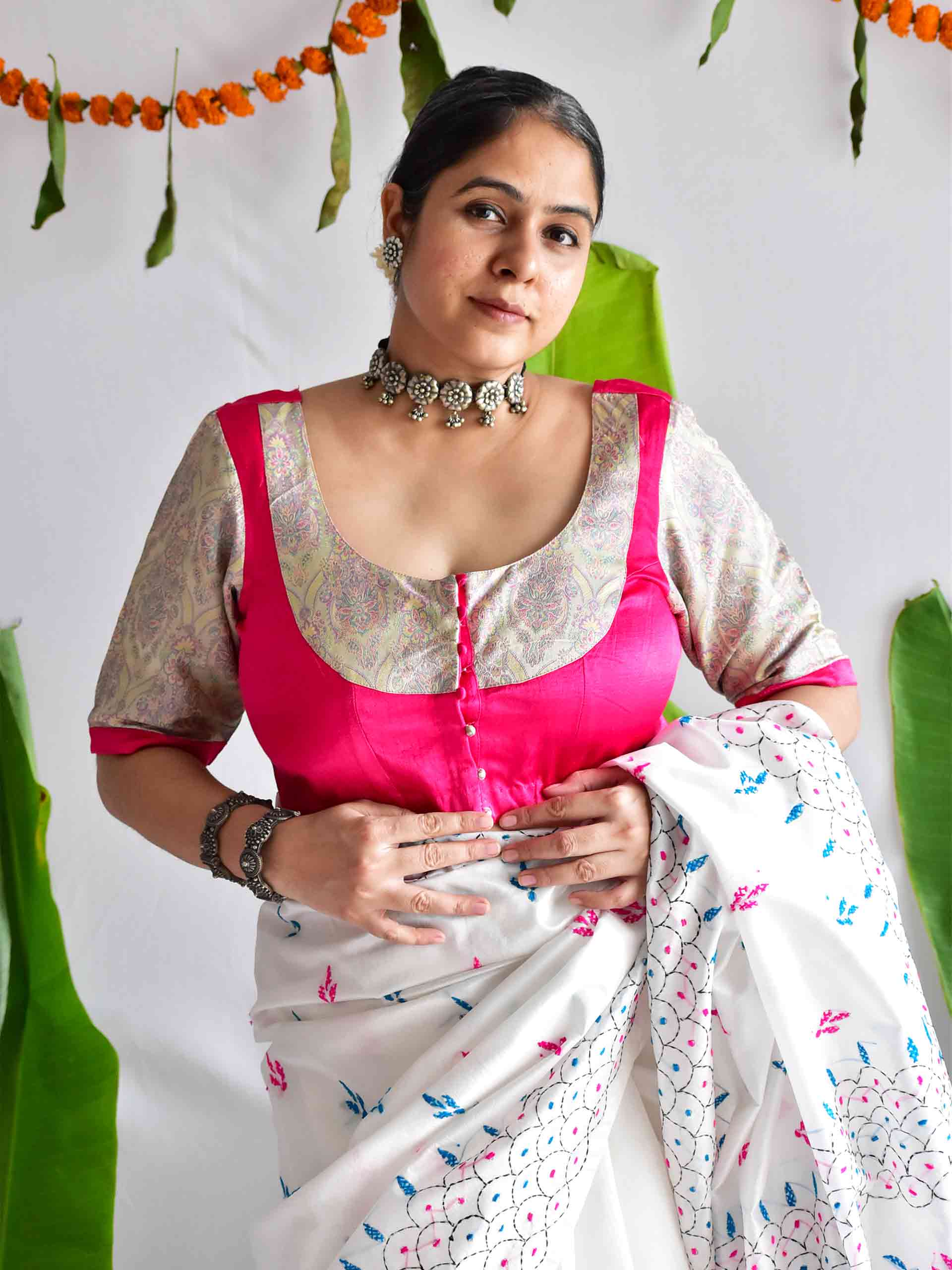 Meenakari - Banarasi brocade mashru silk blouse