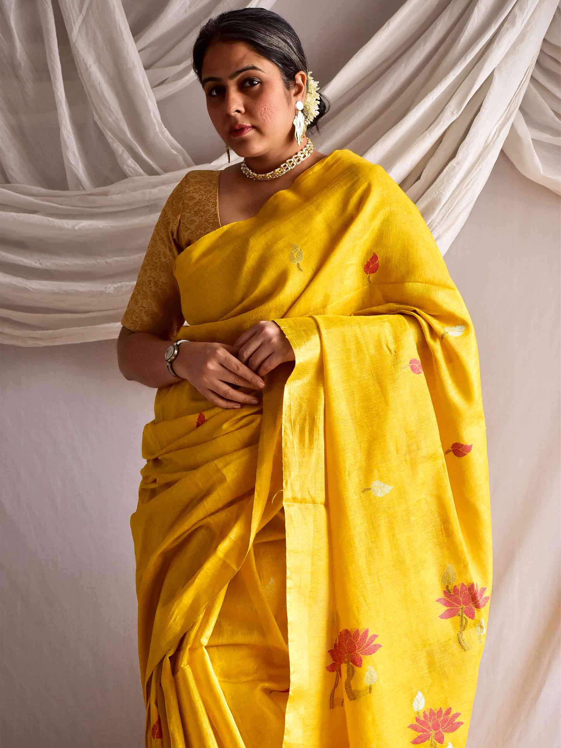 Paheli - Linen Tissue Saree