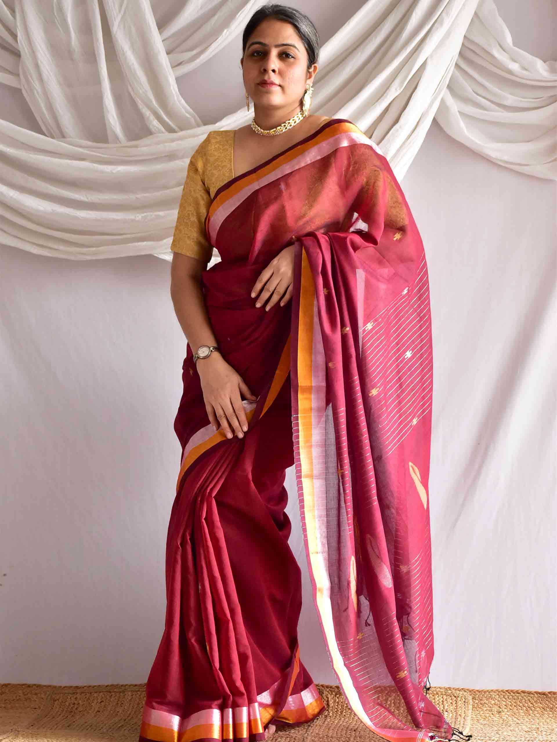 Arunima - Jacquard Mul Saree