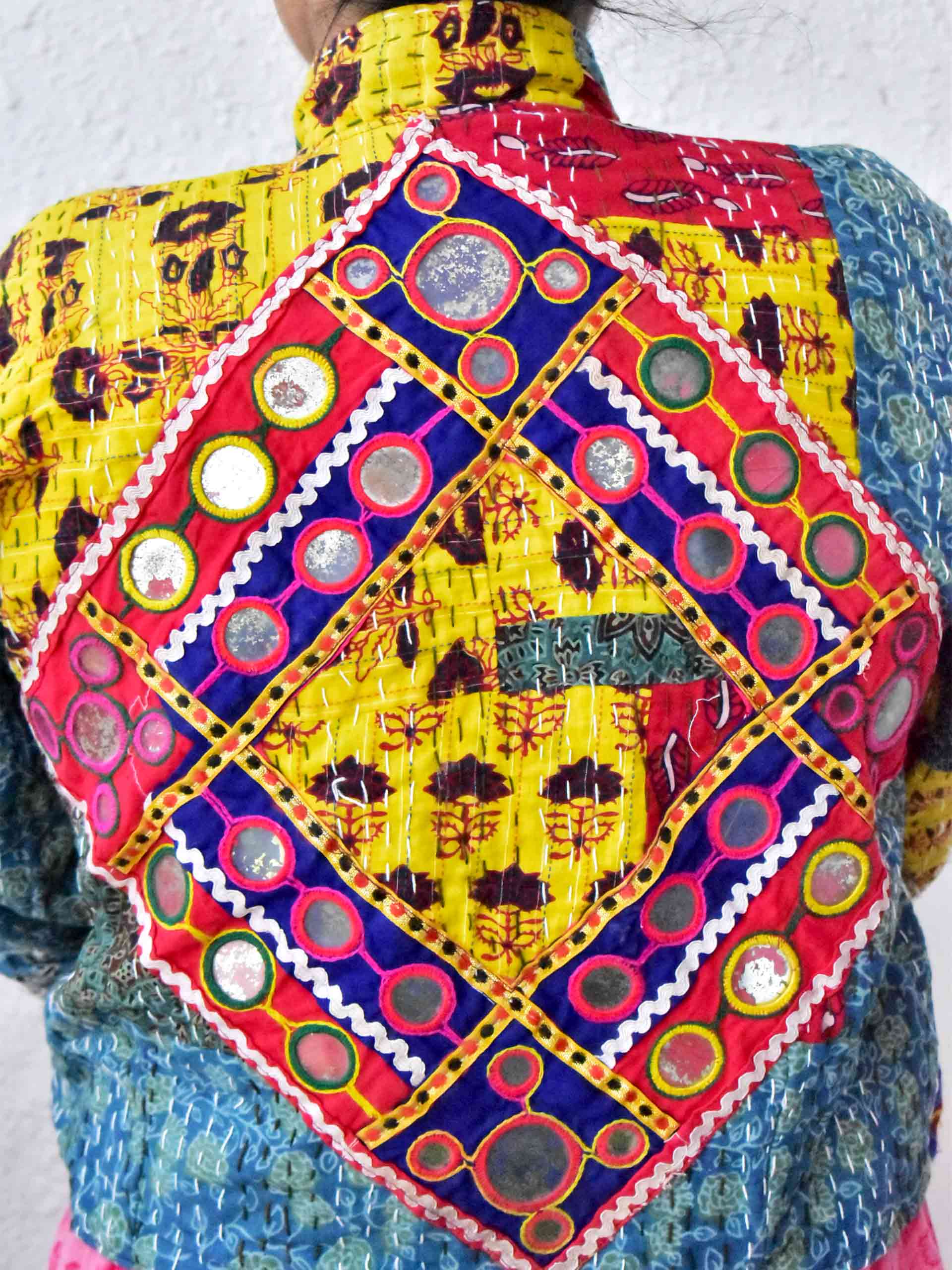 gulal - hand embroidered patchwork Reversible jacket