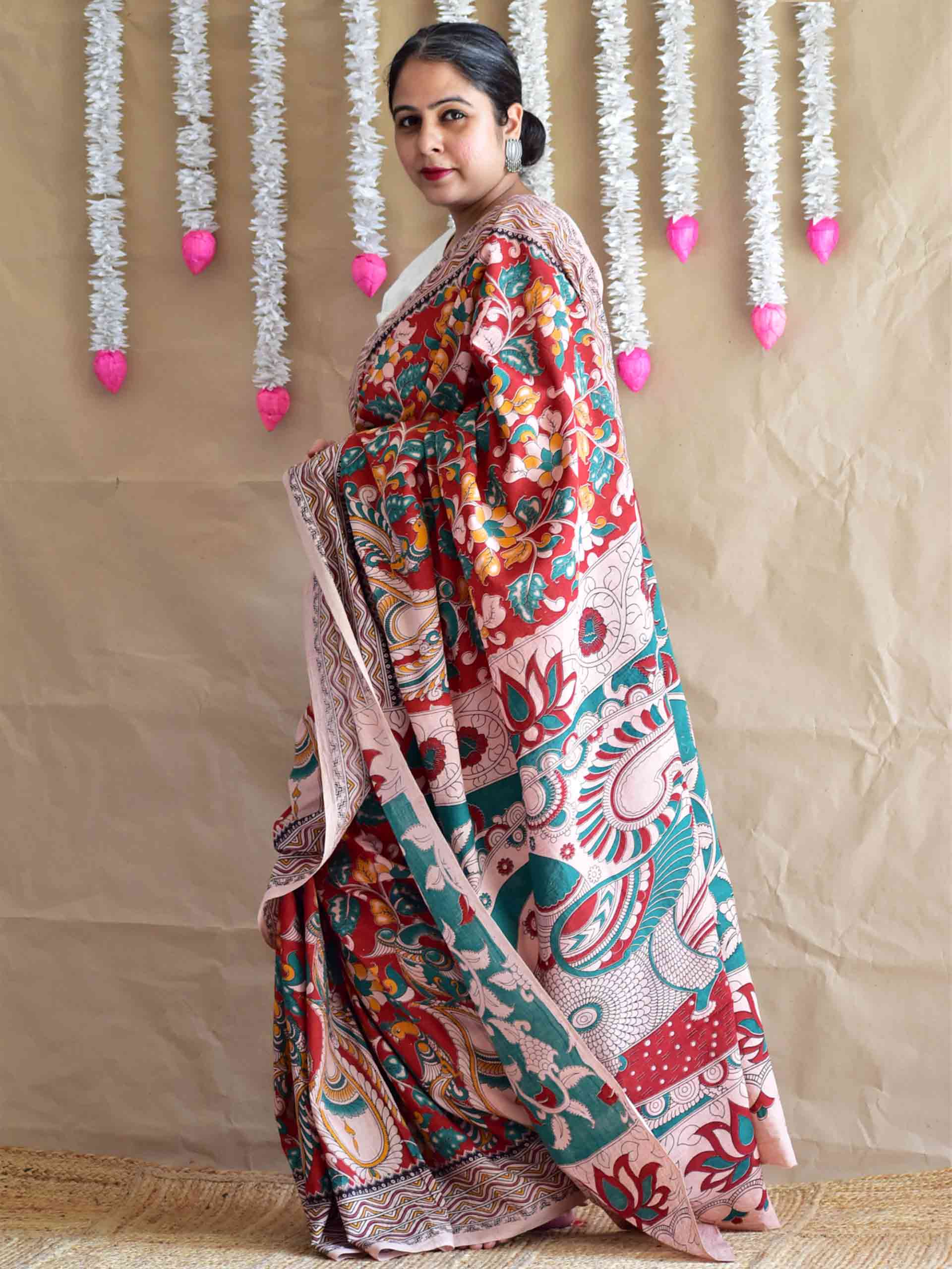 Laal rang - kalamkari printed saree