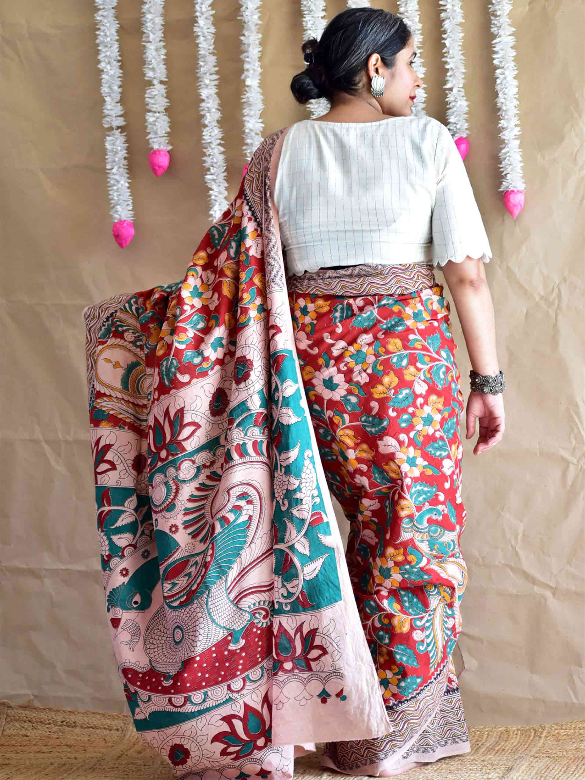 Laal rang - kalamkari printed saree
