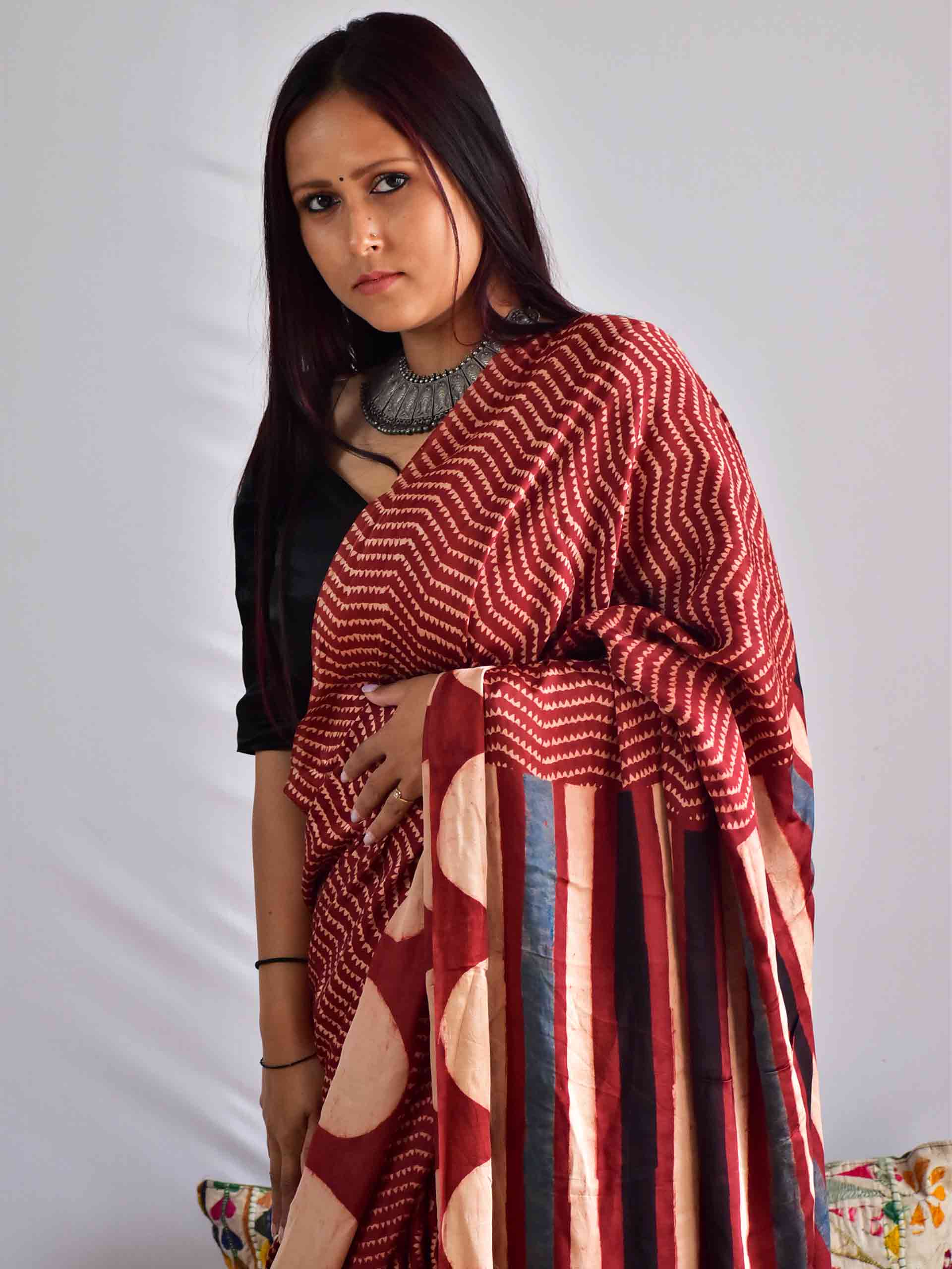 Soni - Ajrakh modal Silk Saree