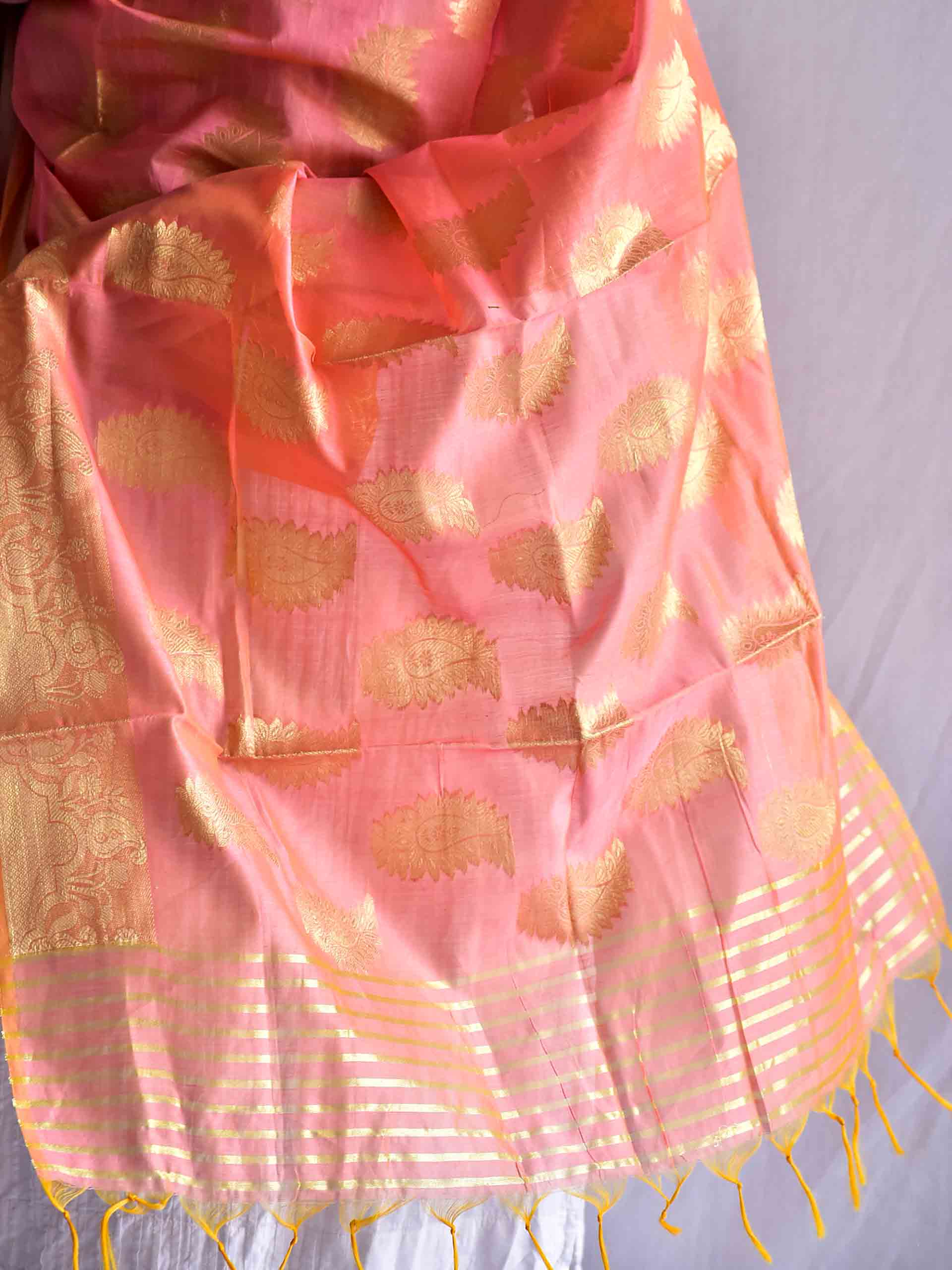 Tulips - Brocade cotton silk Dupatta