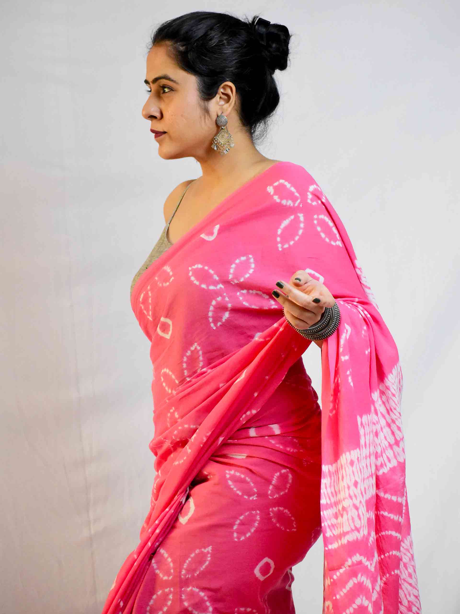 UD052 - Shibori cotton saree