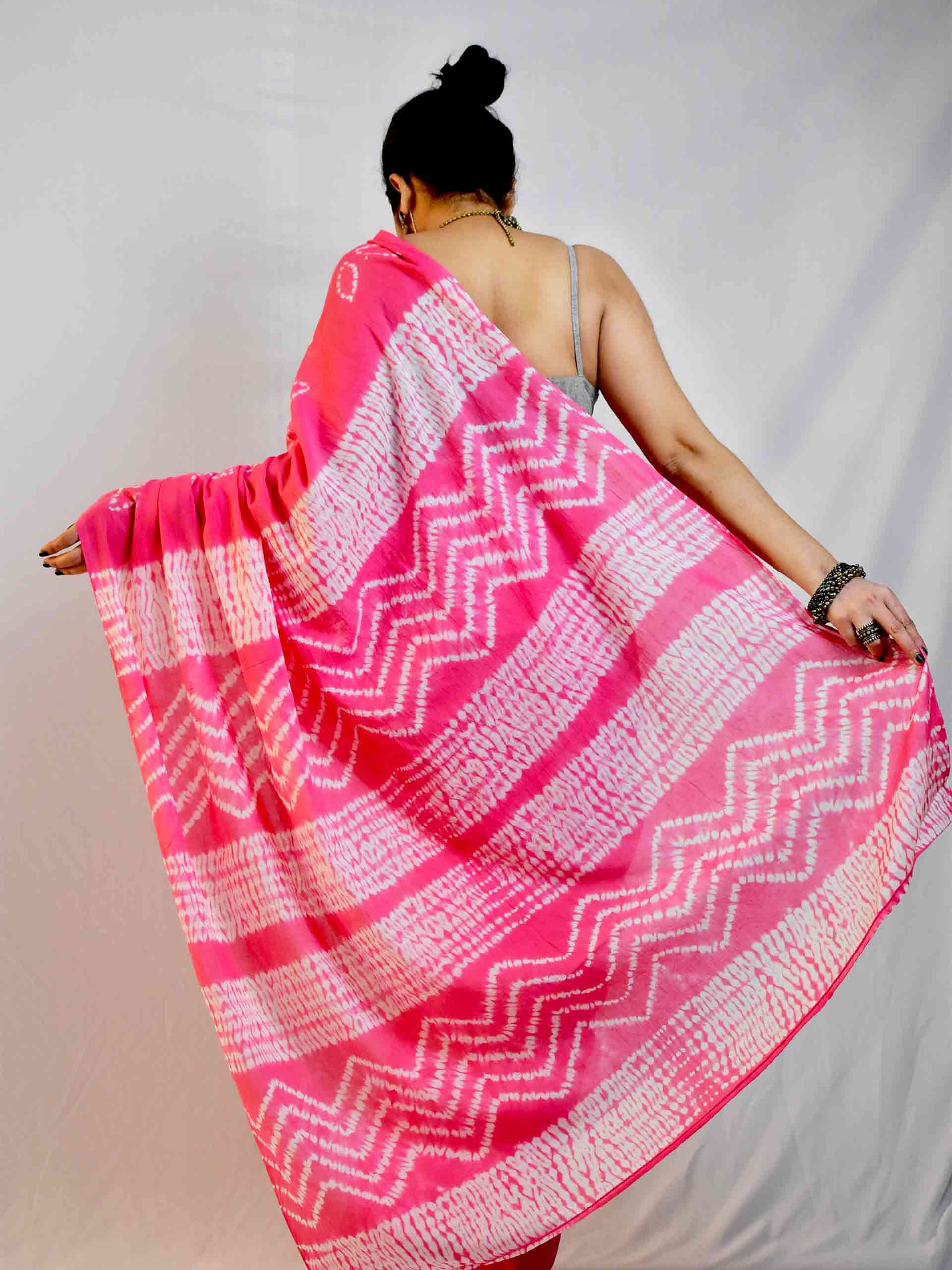 UD052 - Shibori cotton saree