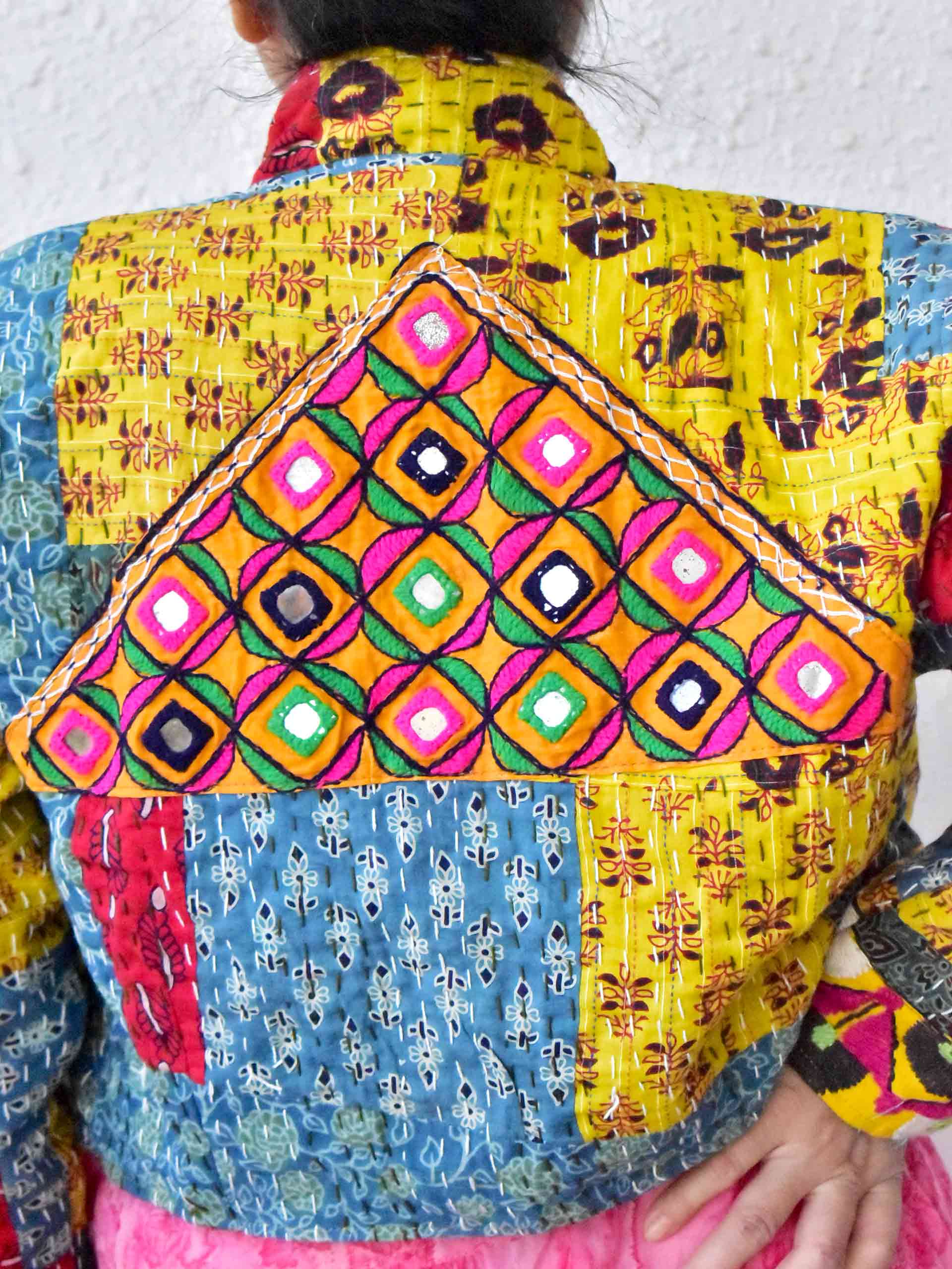 Payal - hand embroidered patchwork Reversible jacket