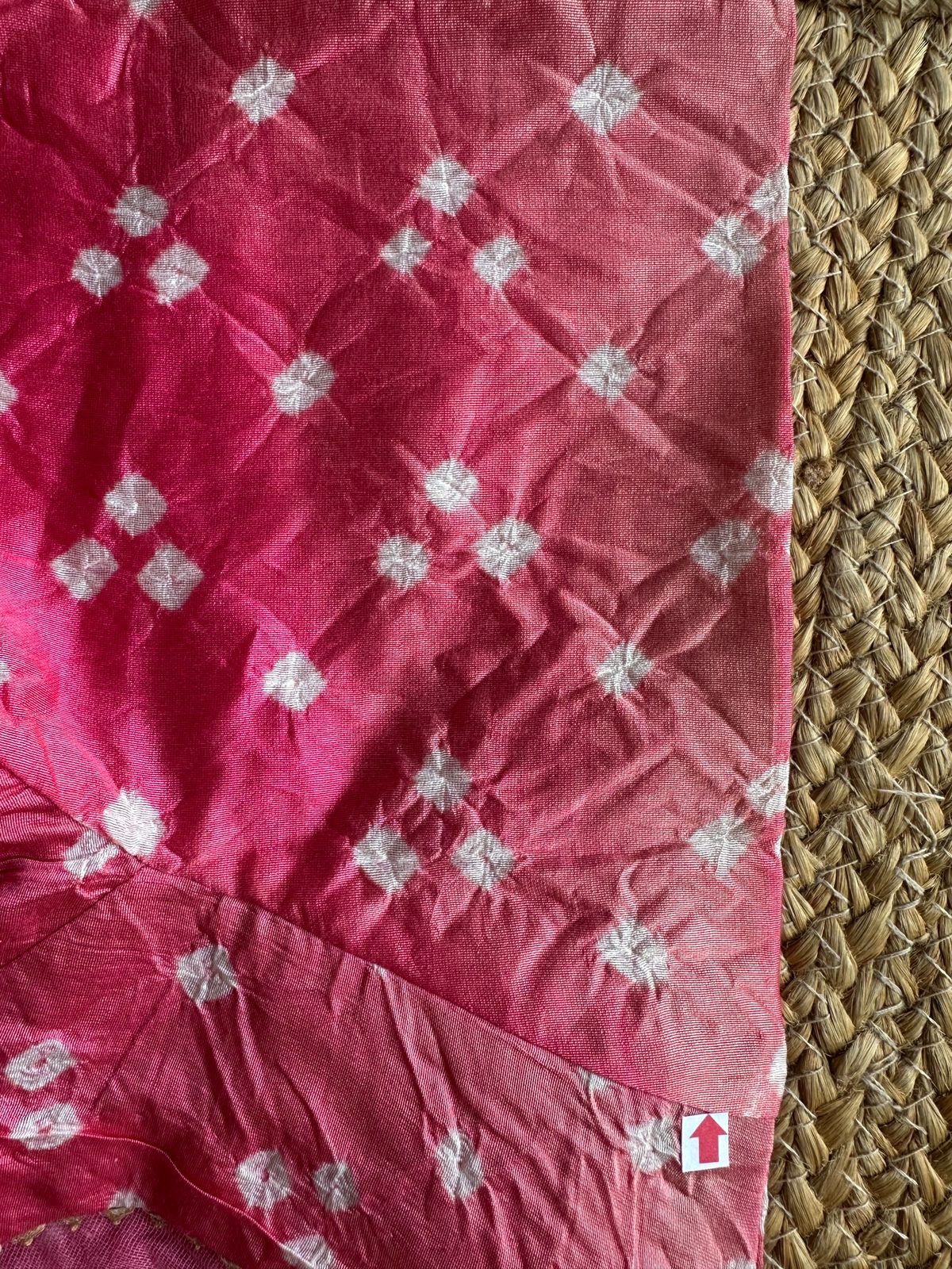 UD060- Handloom Chanderi silk Bandhani Blouse