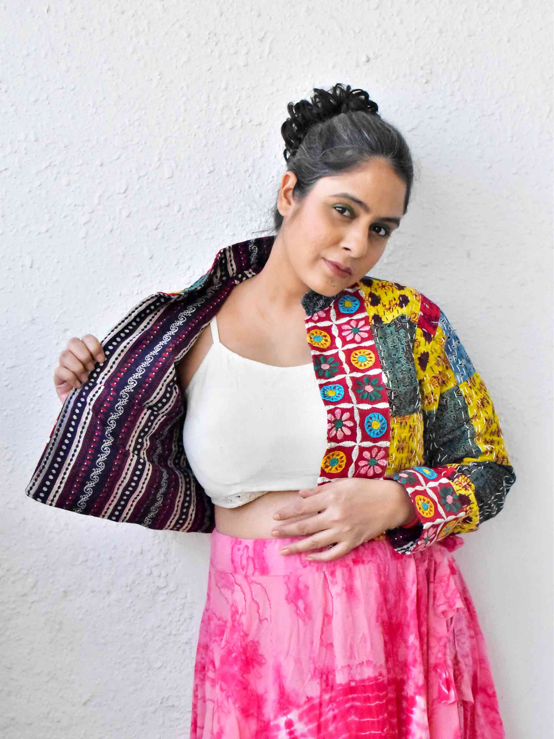 Akhand - hand embroidered patchwork Reversible jacket