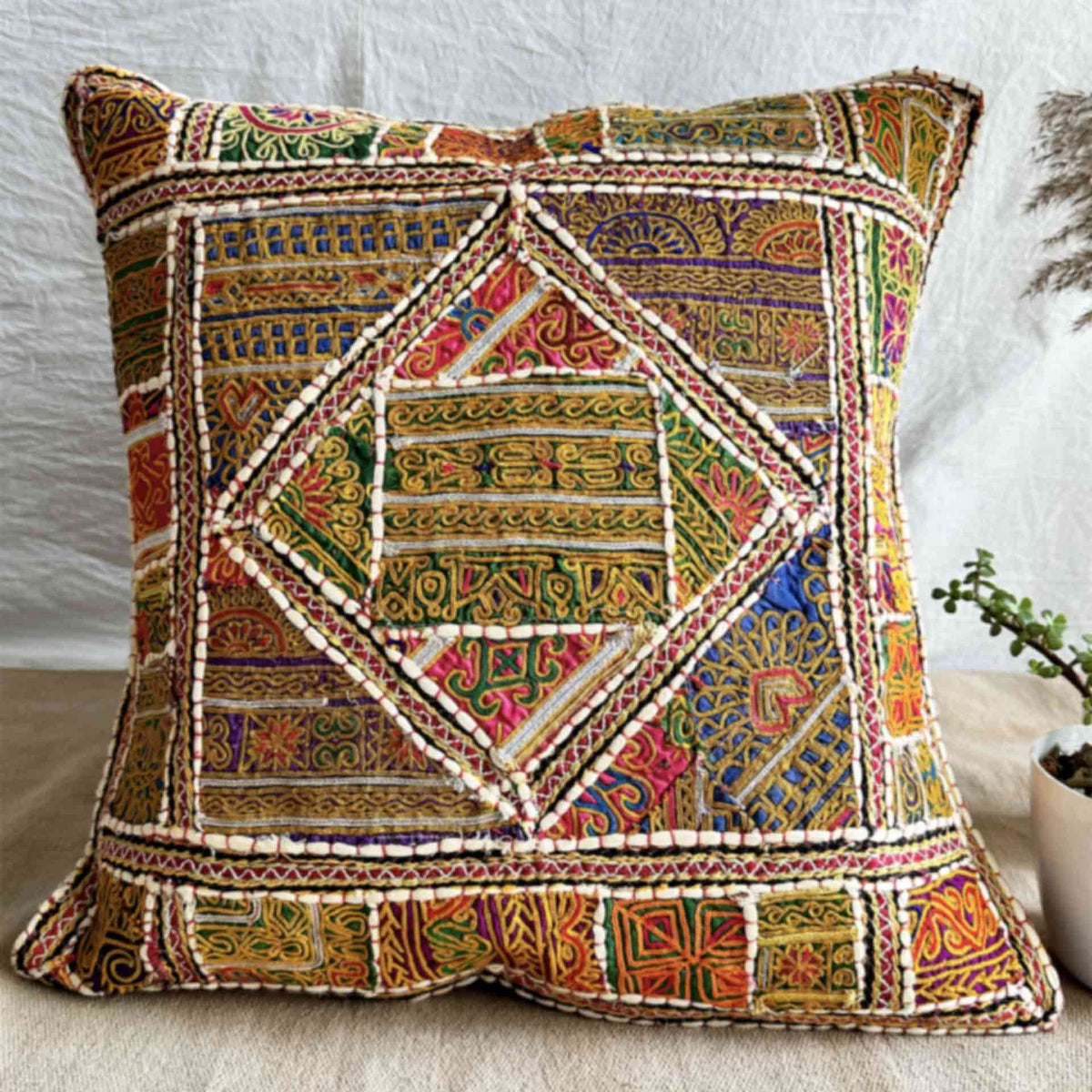 mustardmirrorworkcushioncover_ 