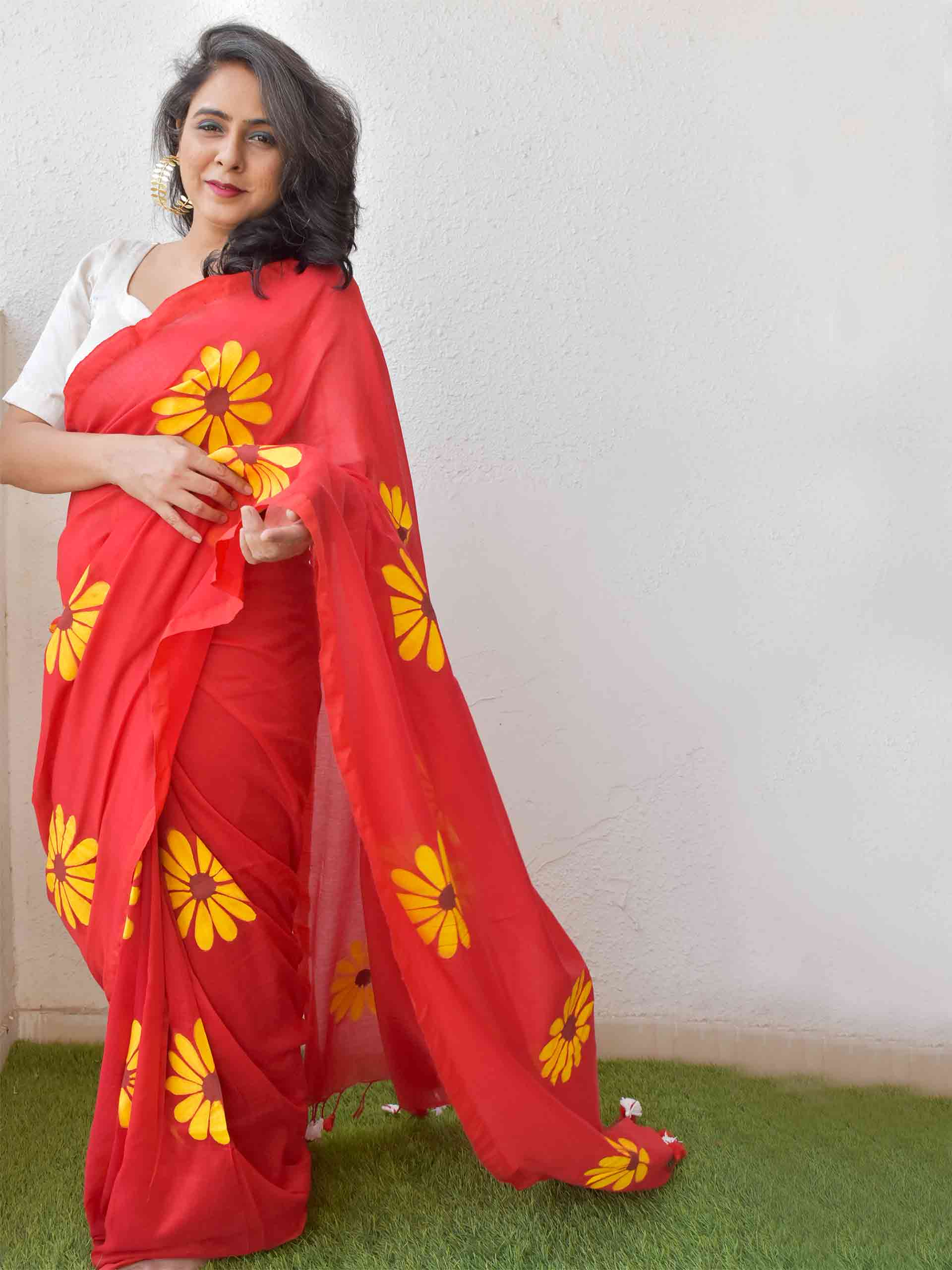 Buy handpainted saree Online